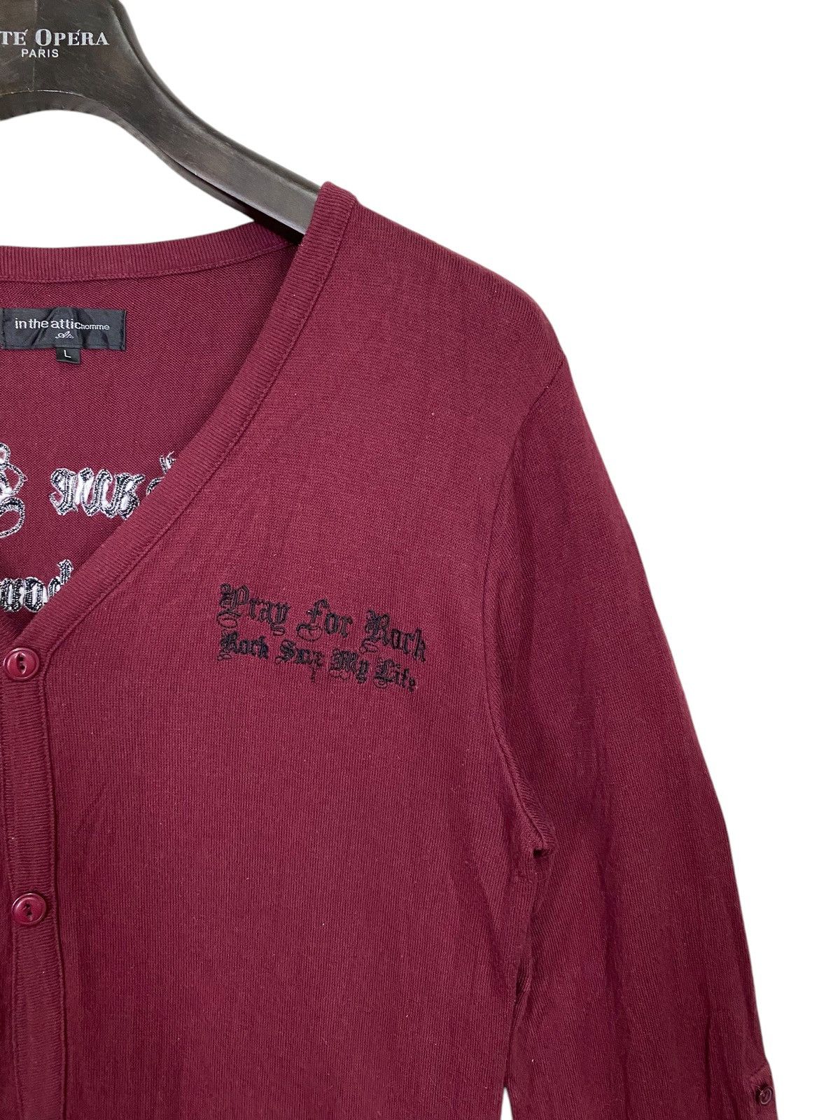 Designer × In The Attic × Japanese Brand Japanase gothic brand in the attic pray for rock cardigan Size US L / EU 52-54 / 3 - 4 Thumbnail