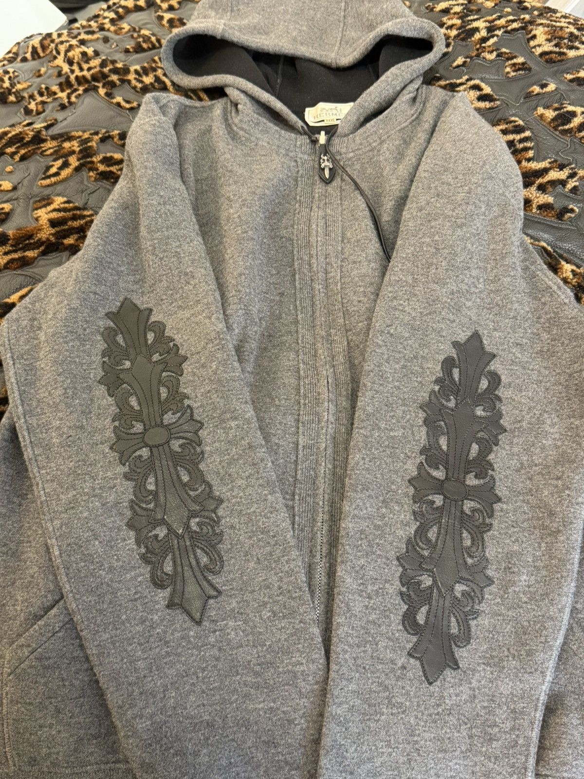 Chrome Hearts 1 of 1 HERMES x CHROME HEARTS CASHMERE JACKET HOODIE Size US XXL / EU 58 / 5 - 1 Thumbnail