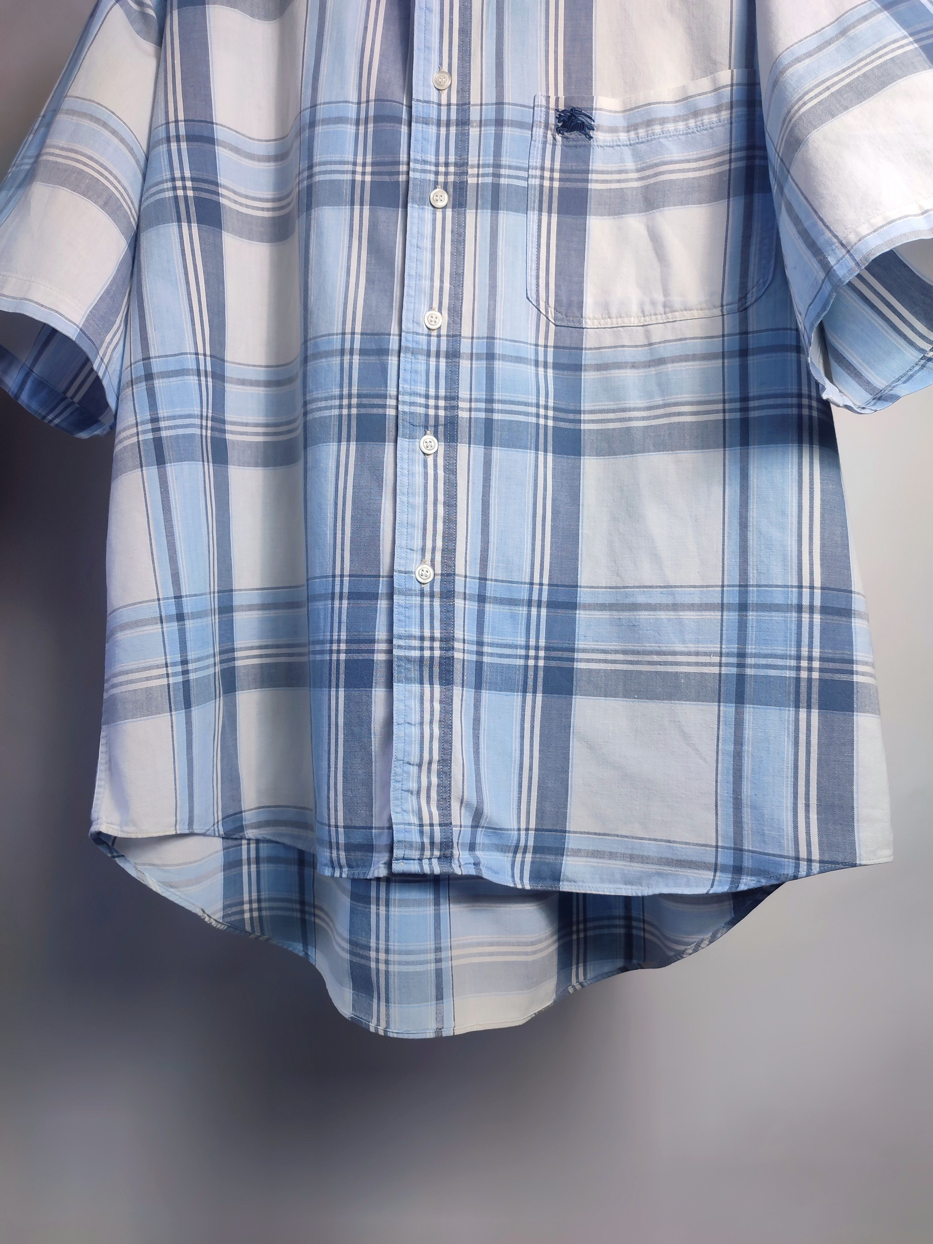 Burberry Burberry Blue Plaid Nova Check Button Up Shirt Vintage Size US L / EU 52-54 / 3 - 6 Thumbnail