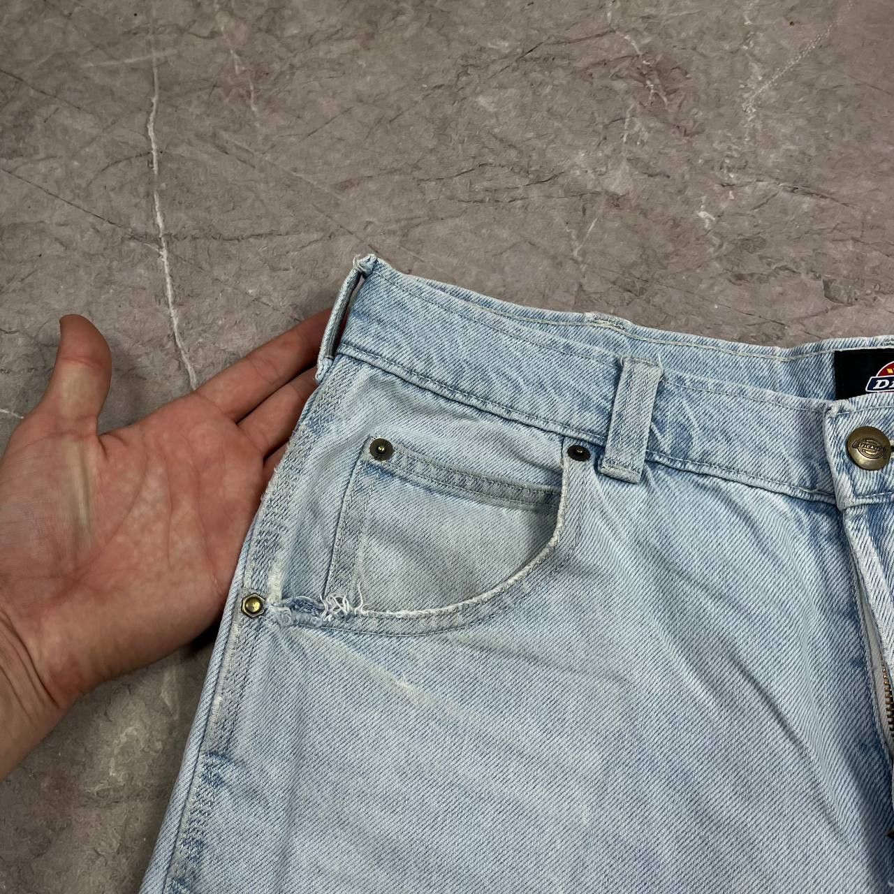 Dickies Vintage Dickies Washed Denim Blue Jeans Carpenter Y2K Baggy Size US 33 - 24 Thumbnail