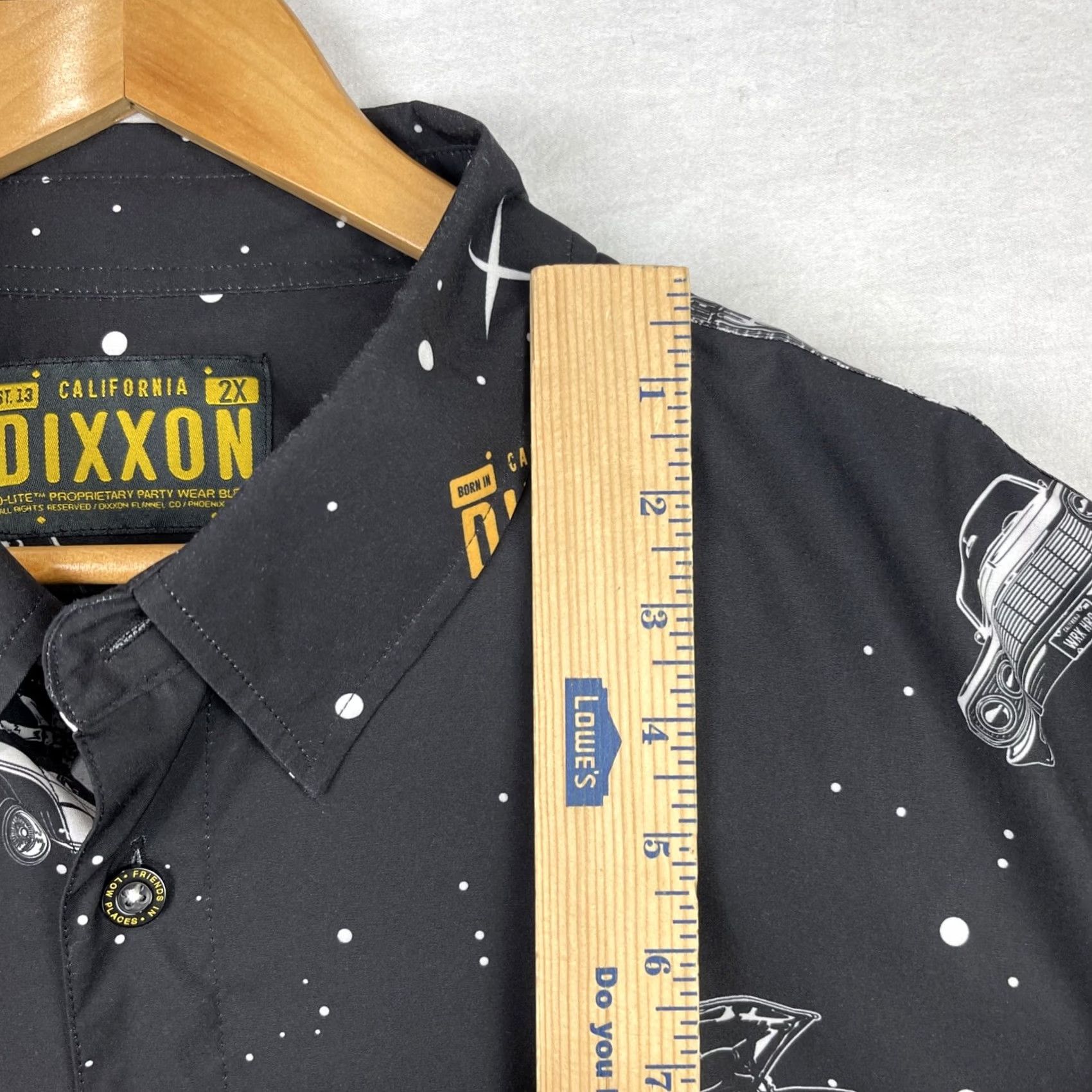 Vintage Dixxon Flannel Co. Shirt Mens 2XL Black California Lowrider D-Lite Short Sleeve Pocket Button-Up Collar-Down Classic All Seasons Pockets 2XL Mens Size US XXL / EU 58 / 5 - 7 Thumbnail