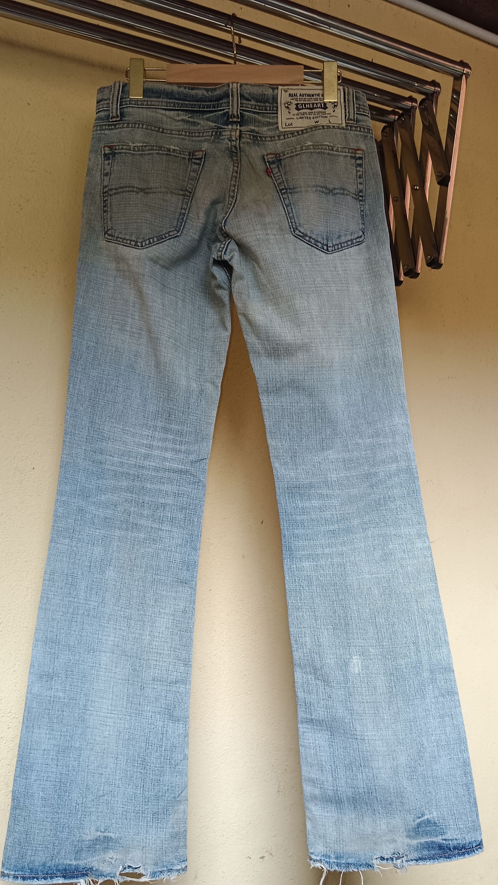 Iron Heart GLHEART Limited Edition Distressed Flare Denim Size US 30 / EU 46 - 2 Thumbnail