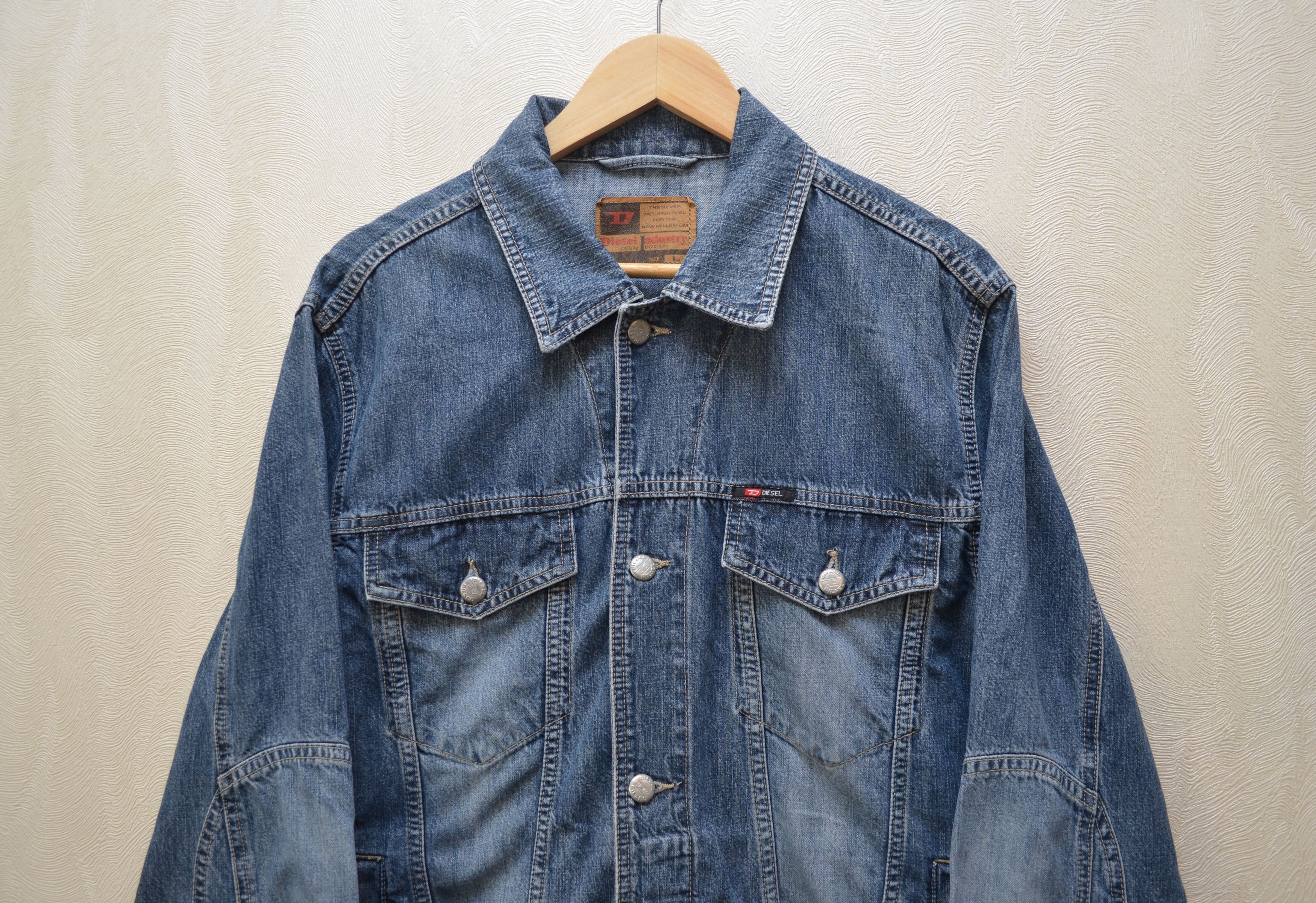 Diesel × Vintage Diesel Denim Blue Vintage Jacket Size L RARE 90s y2k Size US L / EU 52-54 / 3 - 2 Thumbnail