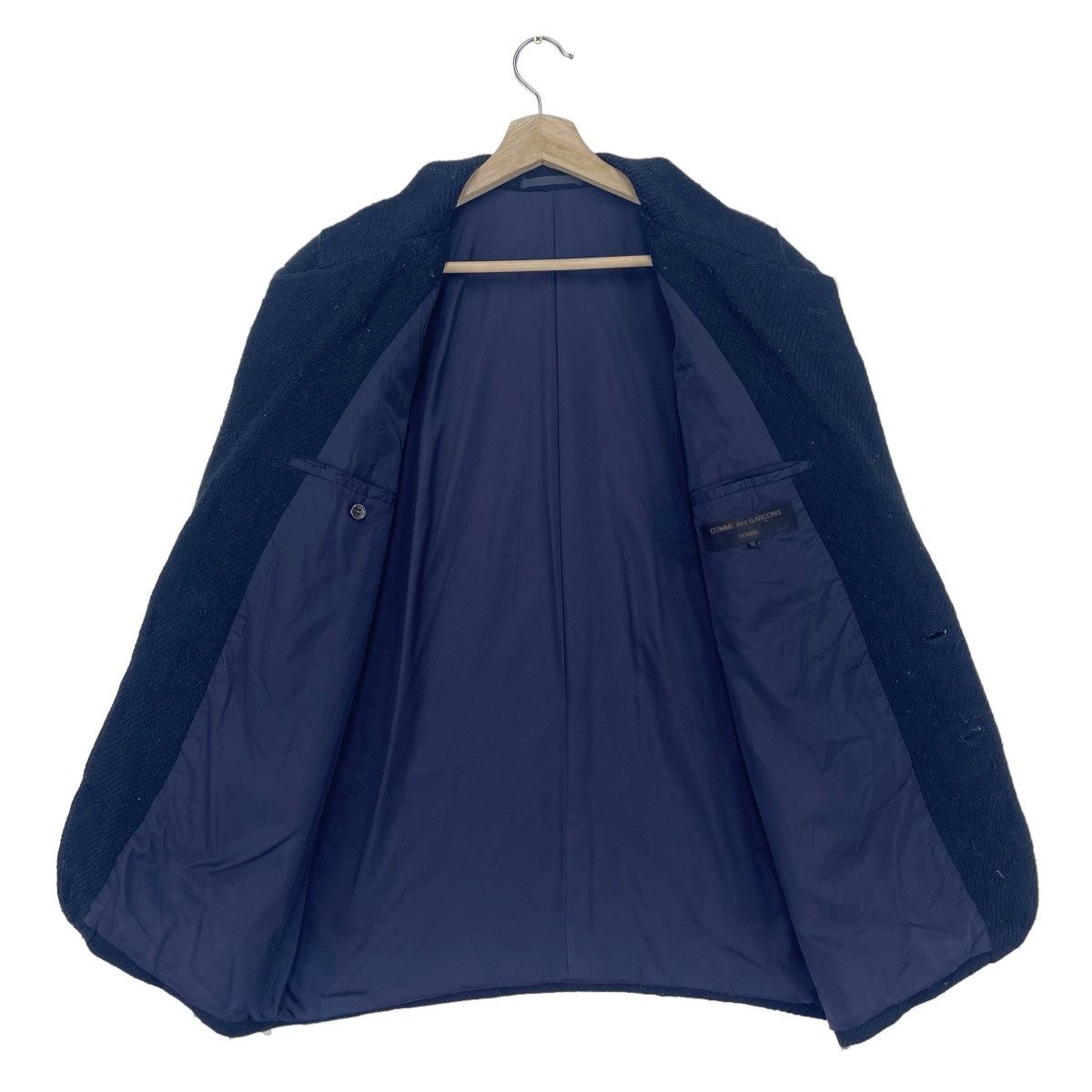 Comme des Garcons × Comme des Garcons Homme × Comme des Garcons Homme Plus 80’s Comme Des Garcons Homme Herringbone Navy Blue Coat Size US M / EU 48-50 / 2 - 4 Thumbnail