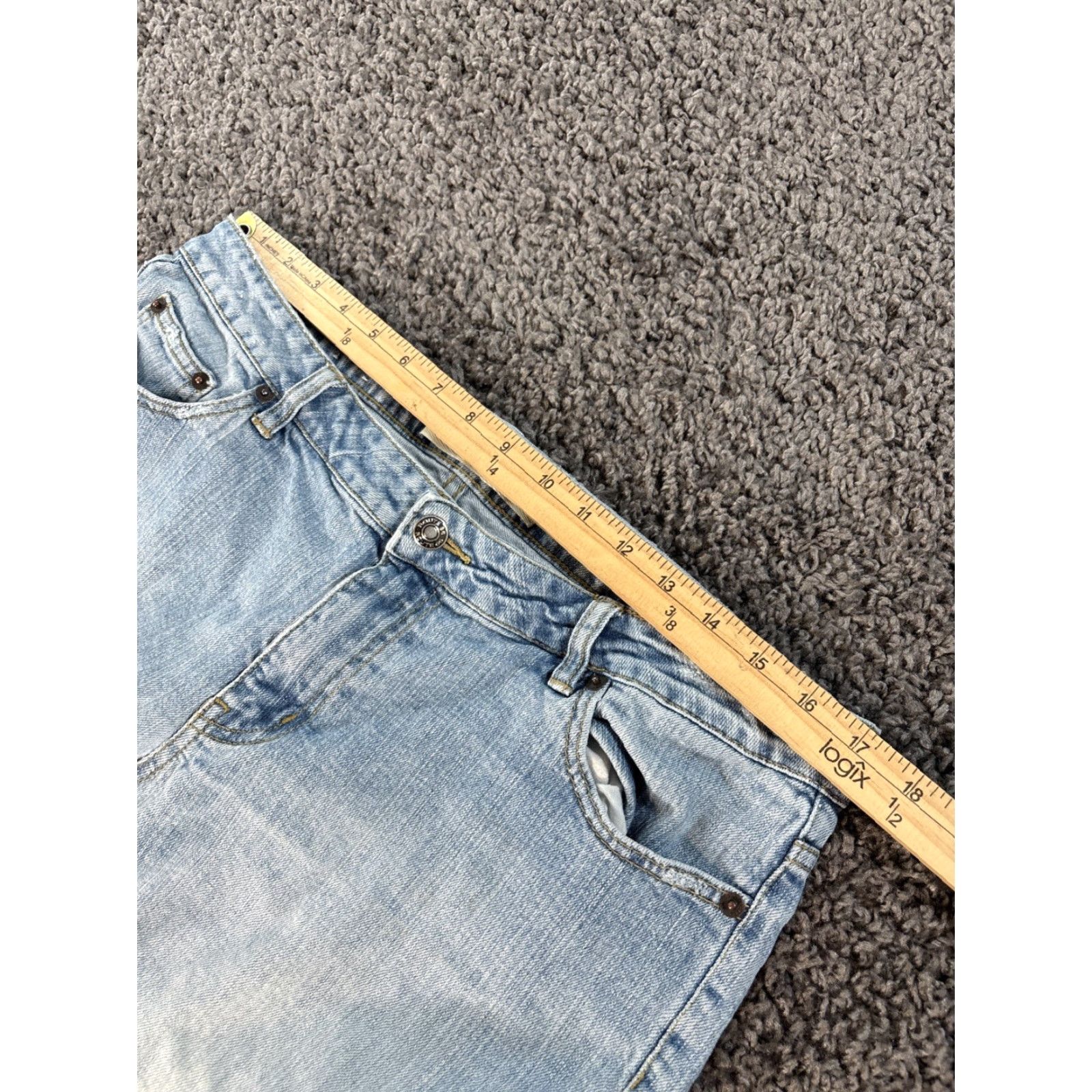 Vintage VINTAGE Aeropostale Jeans Flared Low Rise Womens 34x30 Blue Light Wash Distressed 90s Y2K Womens Size 24" / US 00 / IT 34 - 4 Thumbnail