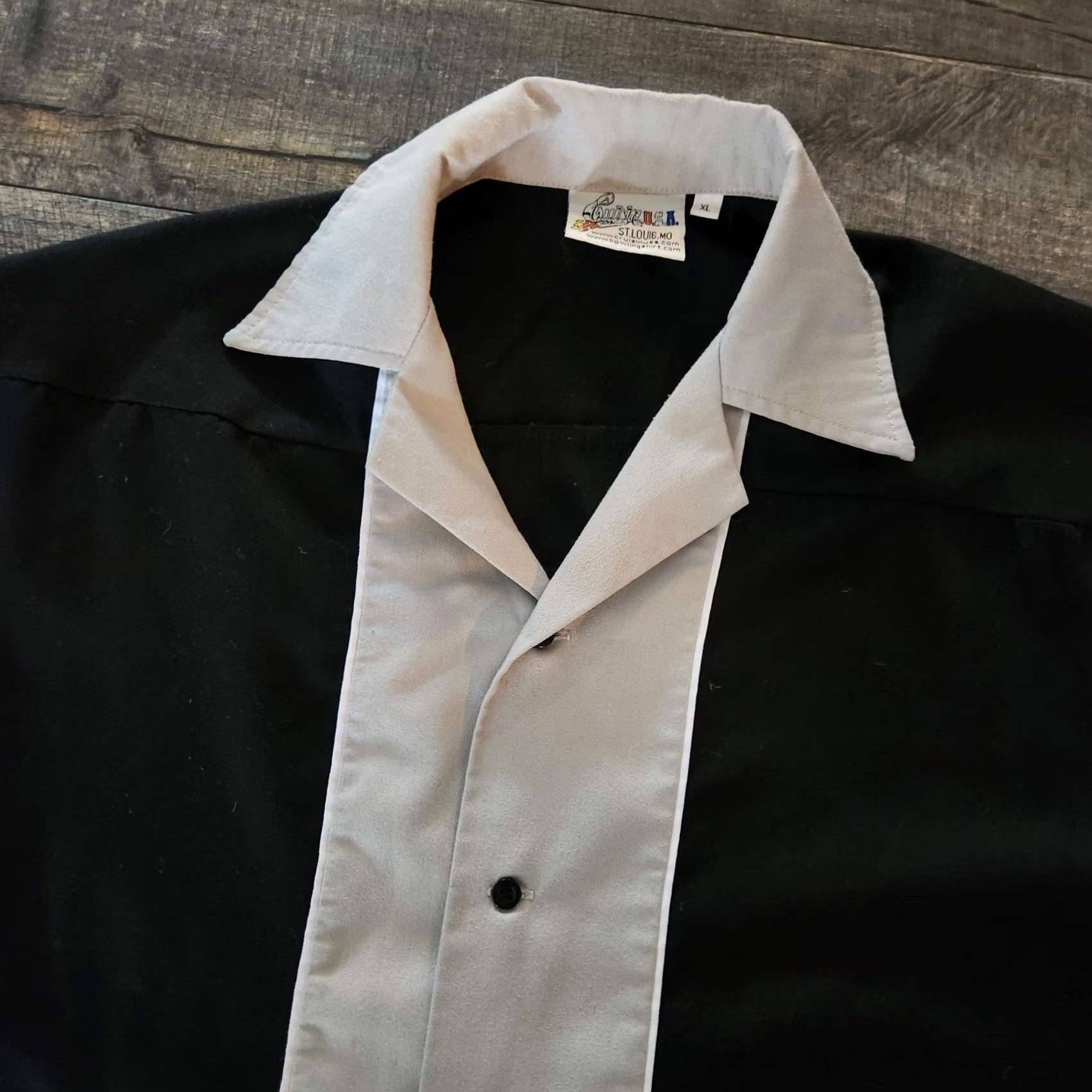 Vintage VINTAGE Cruisin USA Shirt Mens XL The Rat Pack Bowling Black Gray Striped Charlie Sheen Size US XL / EU 56 / 4 - 2 Thumbnail