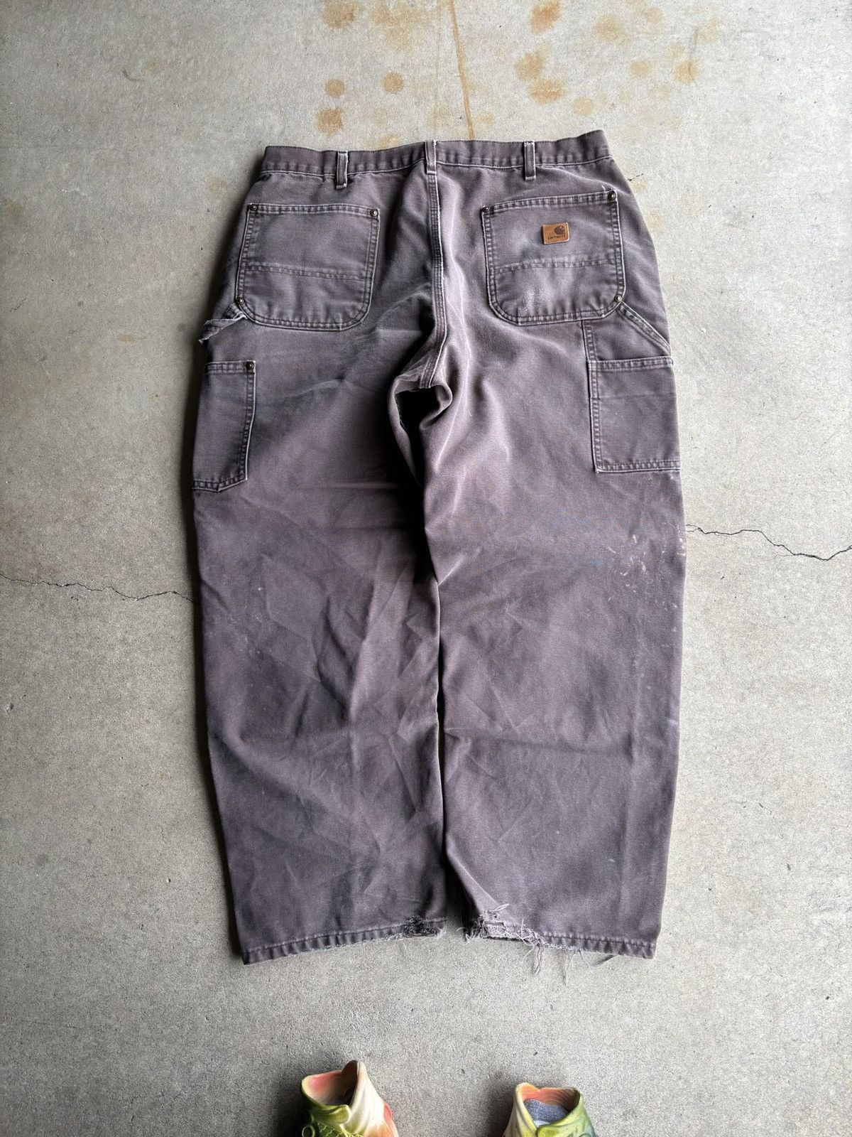Carhartt Vintage Carhartt Mocha Brown Distressed Double Knee Pants Size US 38 / EU 54 - 2 Thumbnail