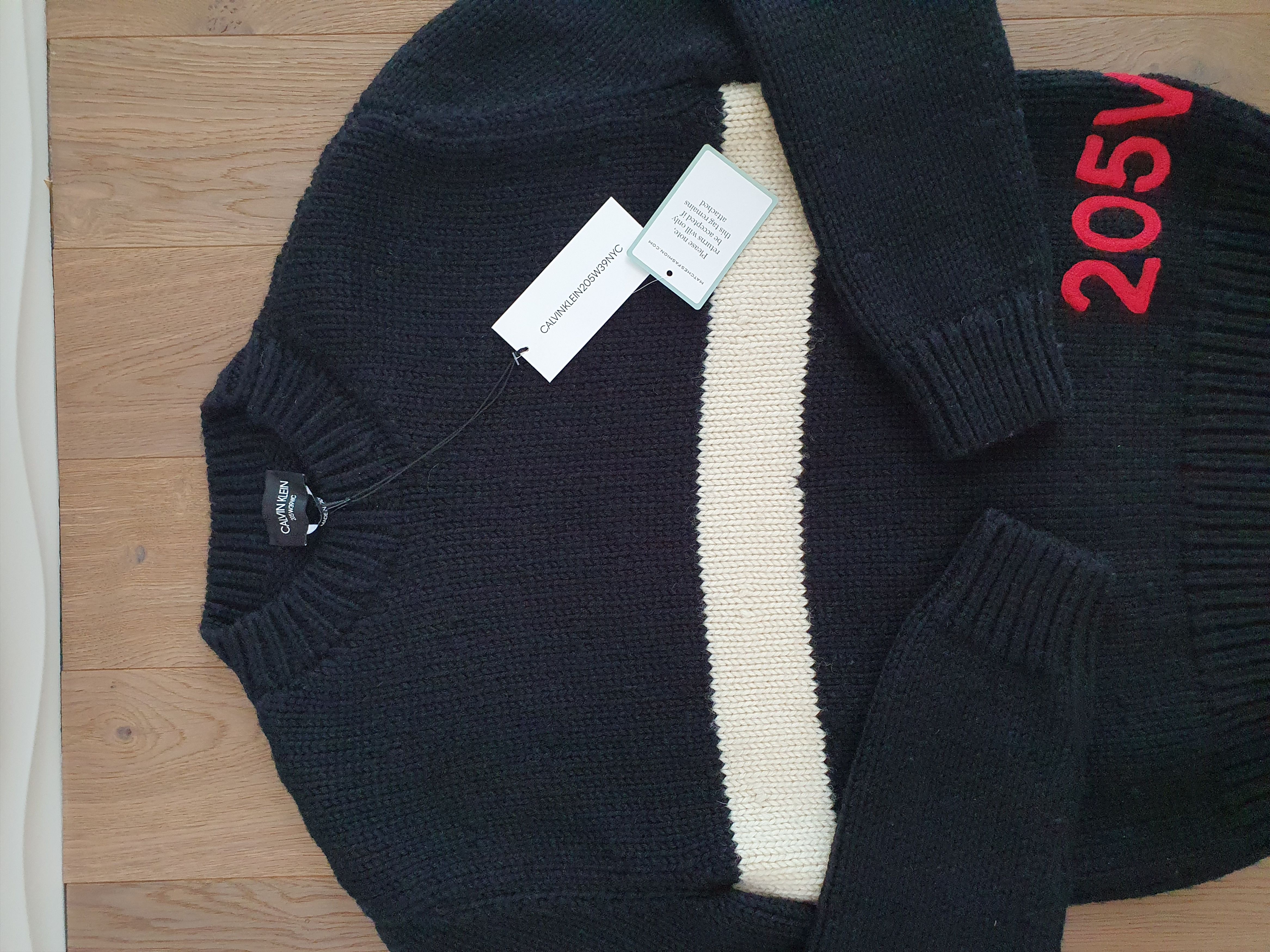 Calvin Klein 205W39NYC × Raf Simons 800$ Retail! DSWT Heavy Wool Logo Knit Sweater by Raf Simons Size US M / EU 48-50 / 2 - 3 Thumbnail