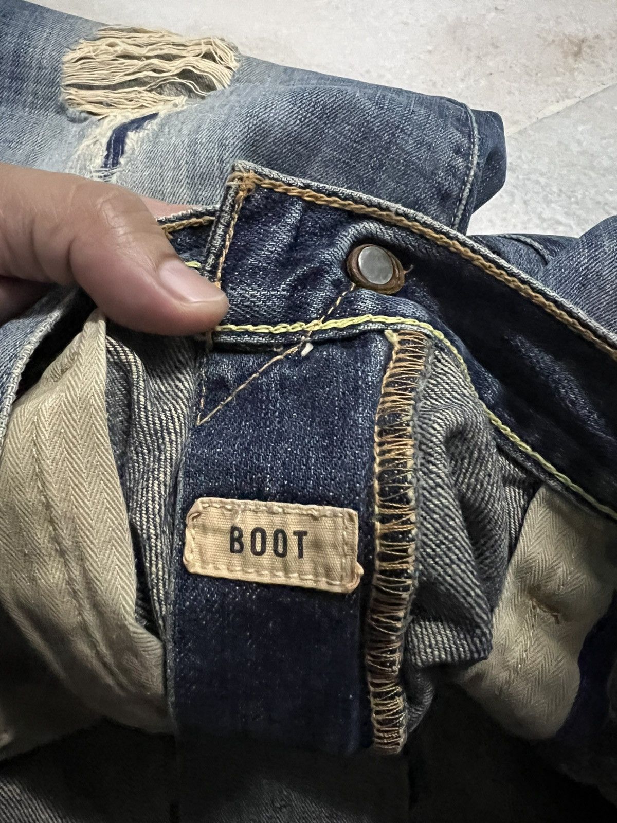 Japanese Brand 💥Flare💥Vintage Abercrombie & Fitch Distress Ripped Jean Size US 32 / EU 48 - 23 Thumbnail