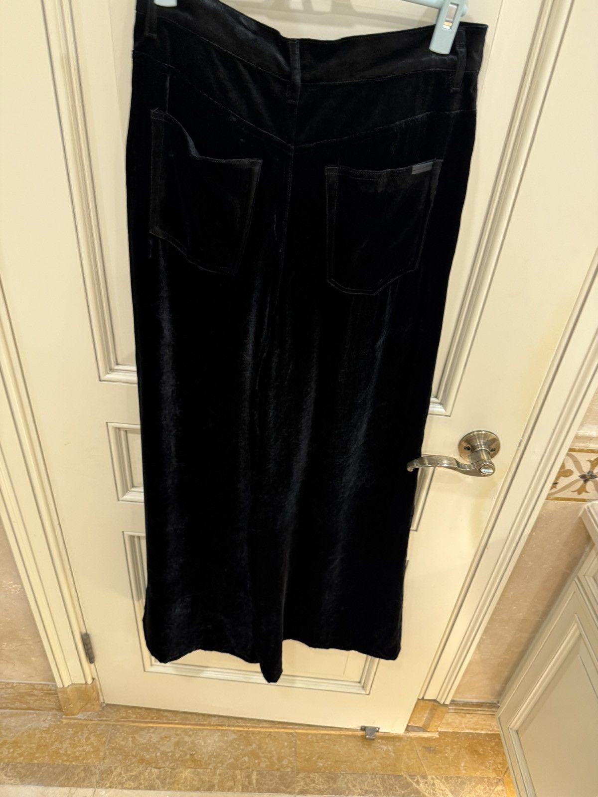 Saint Laurent Paris Black velvet high waist wide leg pants size28 Size US 28 / EU 44 - 11 Thumbnail