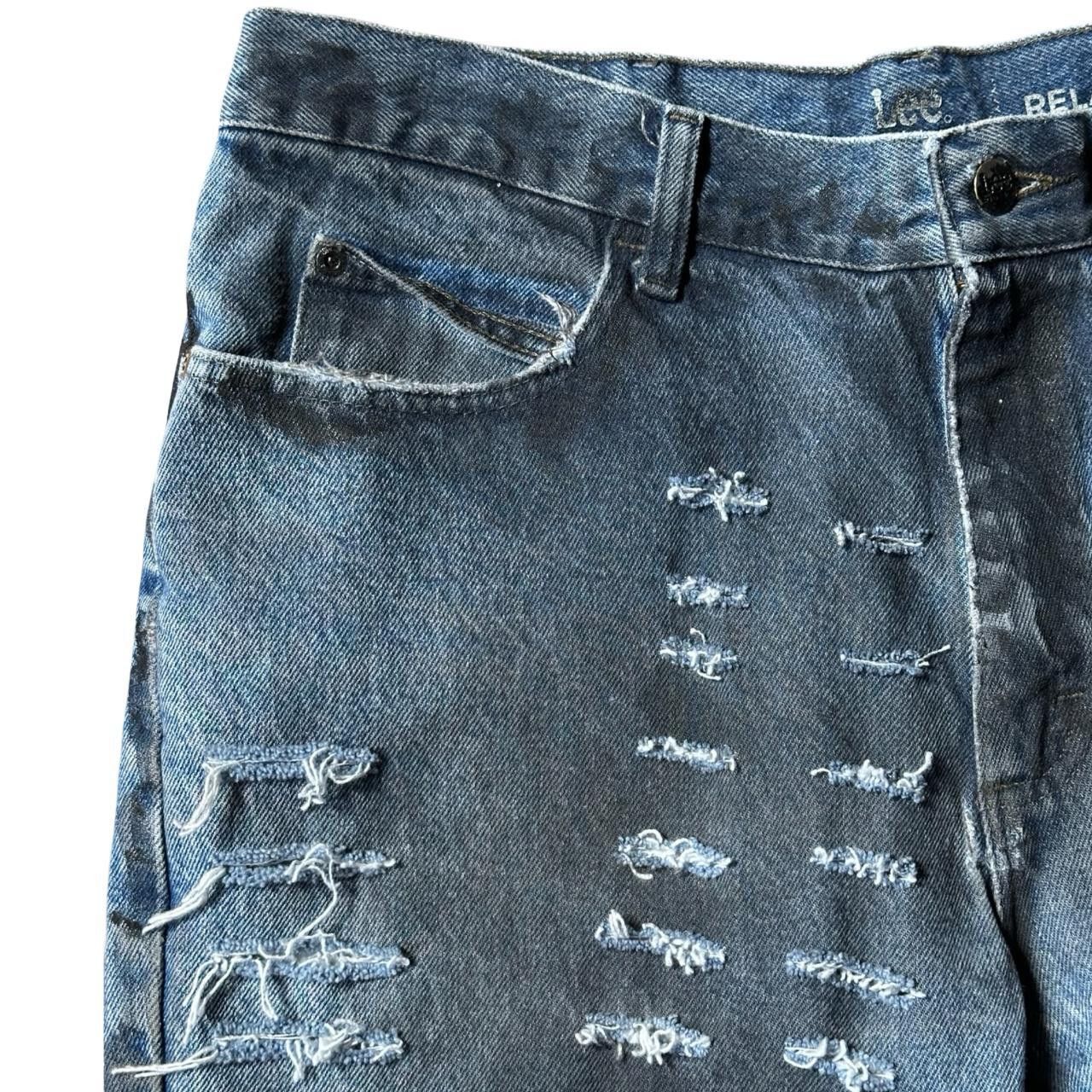 Lee ASTROBOI* x Lee Relaxed Grunge Blue & Blue Denim Shorts 34" Size US 34 / EU 50 - 7 Thumbnail