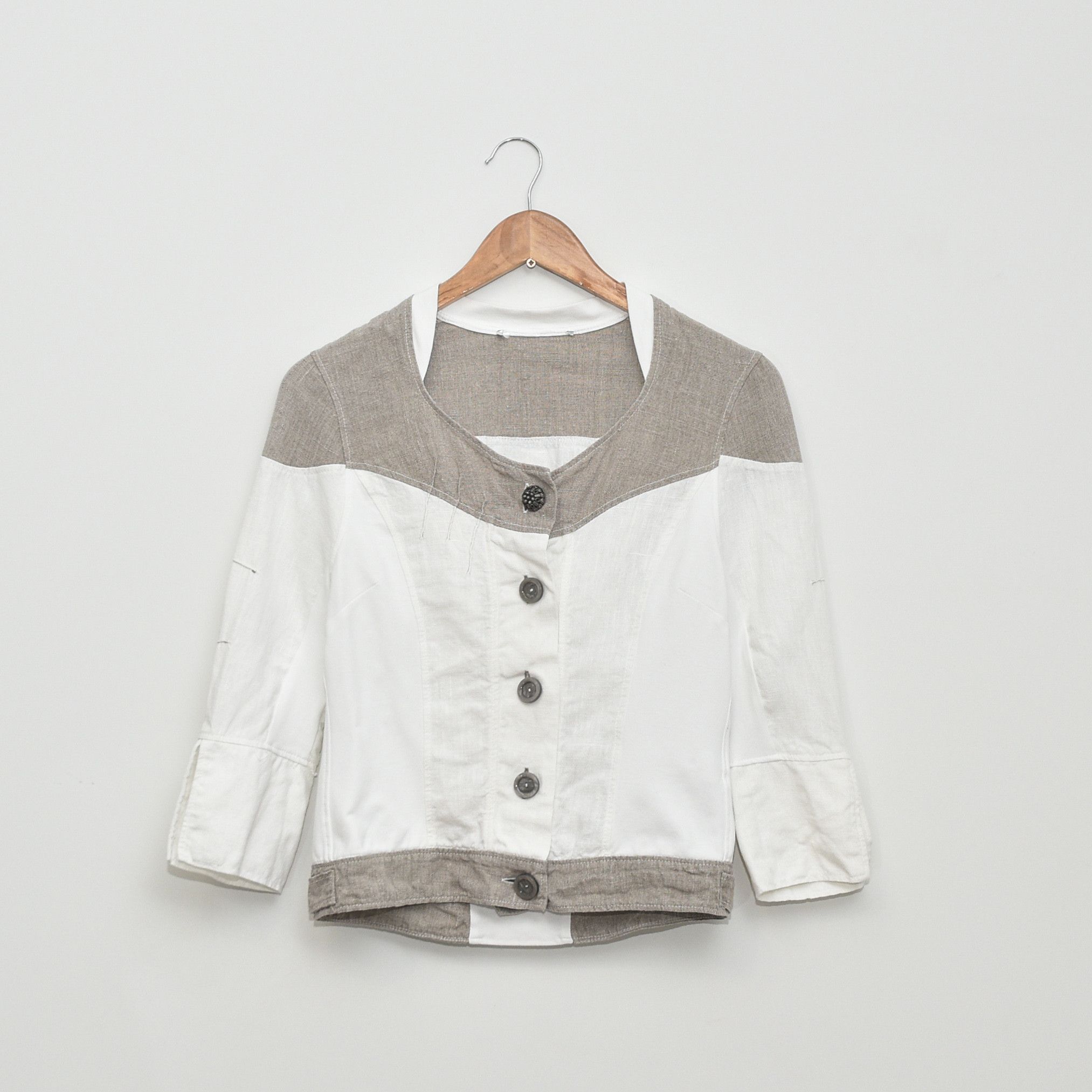 Elisa Cavaletti ELISA CAVALETTI 100% Linen Jacket Blazer Y2K Premium Size S / US 4 / IT 40 - 1 Thumbnail