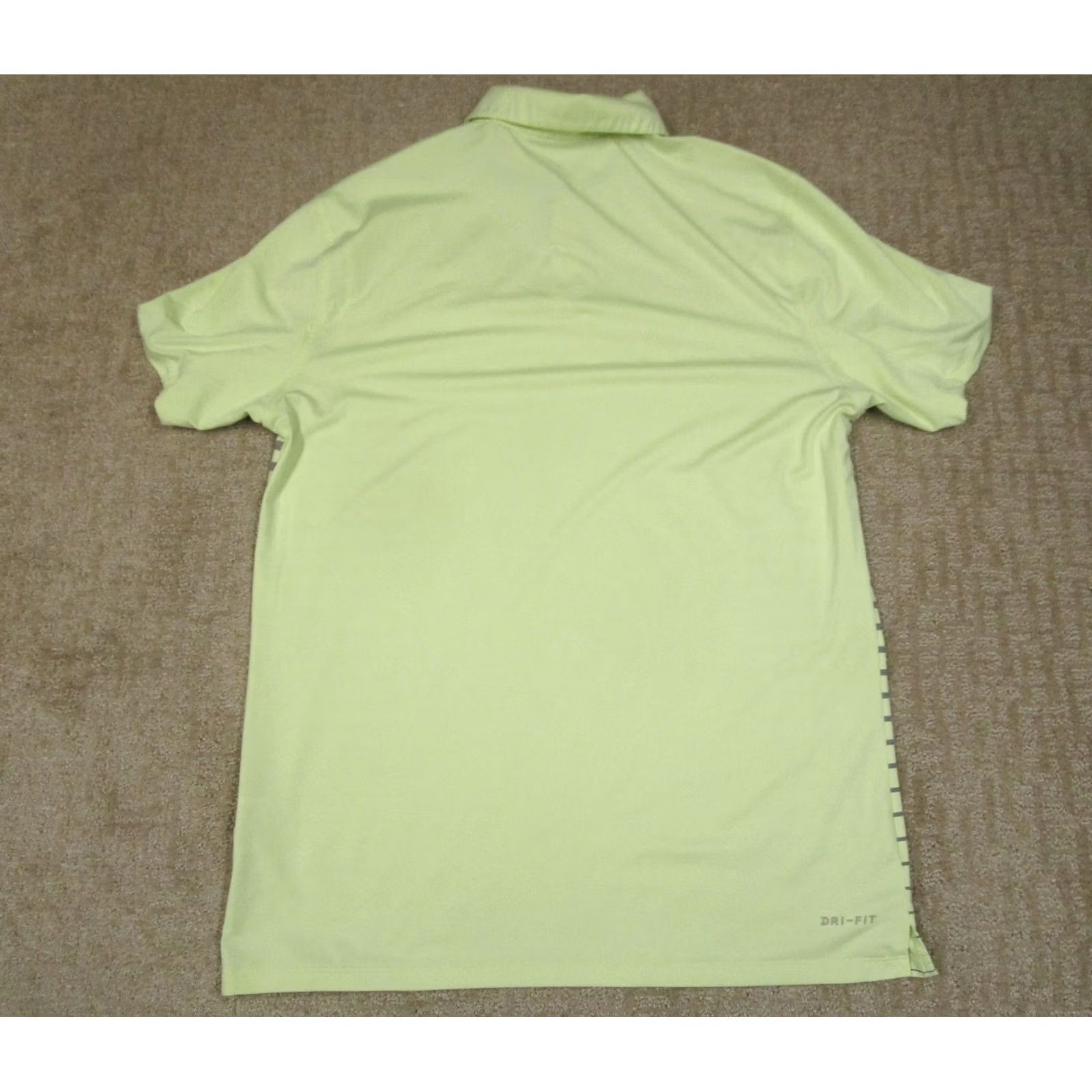 Nike Nike Dri-FIT Polo Shirt Golf Mens Medium Yellow Neon Side Stripe Performance Size US M / EU 48-50 / 2 - 3 Thumbnail