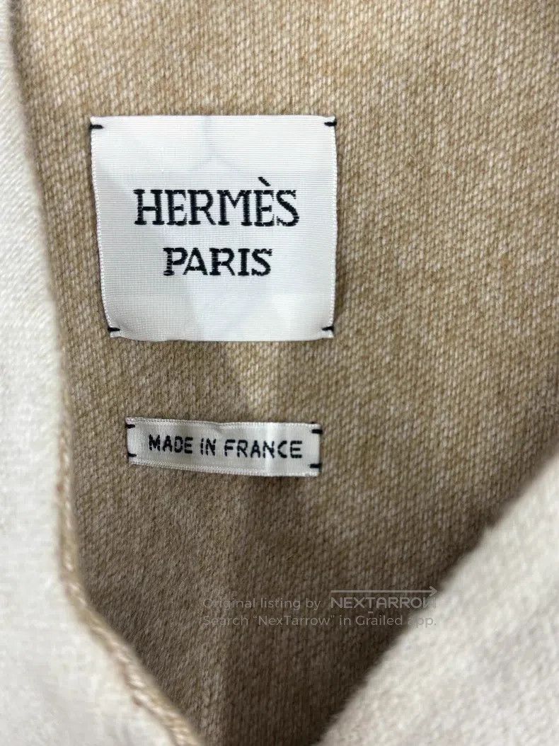 Hermes Hermes Oatmeal color double-sided cashmere coat Size XXS / US 00 / IT 34 - 4 Thumbnail