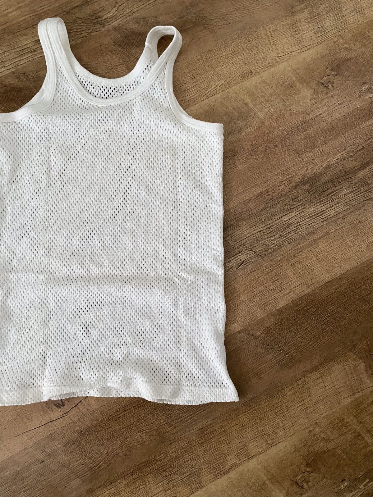 Vintage Vintage Tank Top Mesh Basic White 90s Size US M / EU 48-50 / 2 - 2 Thumbnail