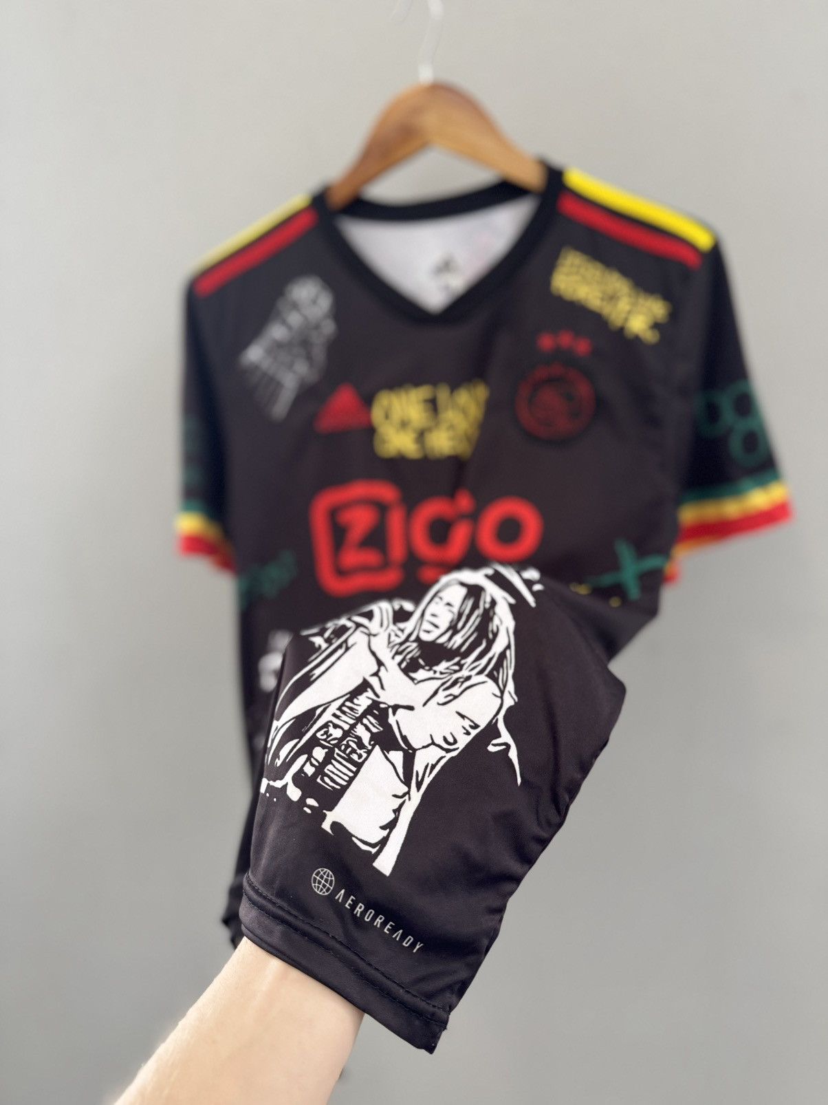 Vintage Vintage Ajax × Bob Marley Jersey blokcore Size US M / EU 48-50 / 2 - 3 Thumbnail
