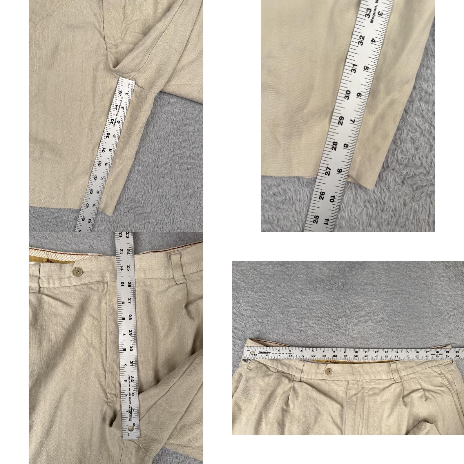 Tommy Bahama Tommy Bahama Shorts Mens 40 Khaki Silk Blend Pleated Chino Golf Herringbone Size US 40 / EU 56 - 8 Thumbnail