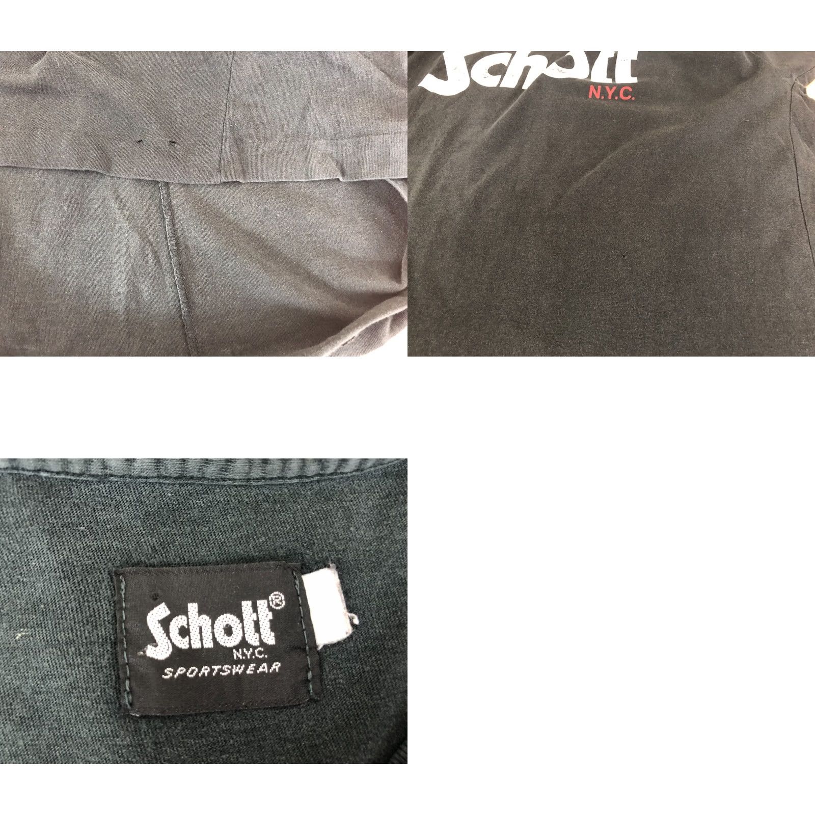 Schott Schott NYC T-Shirt Men's Black Cotton Printed Size US M / EU 48-50 / 2 - 8 Thumbnail