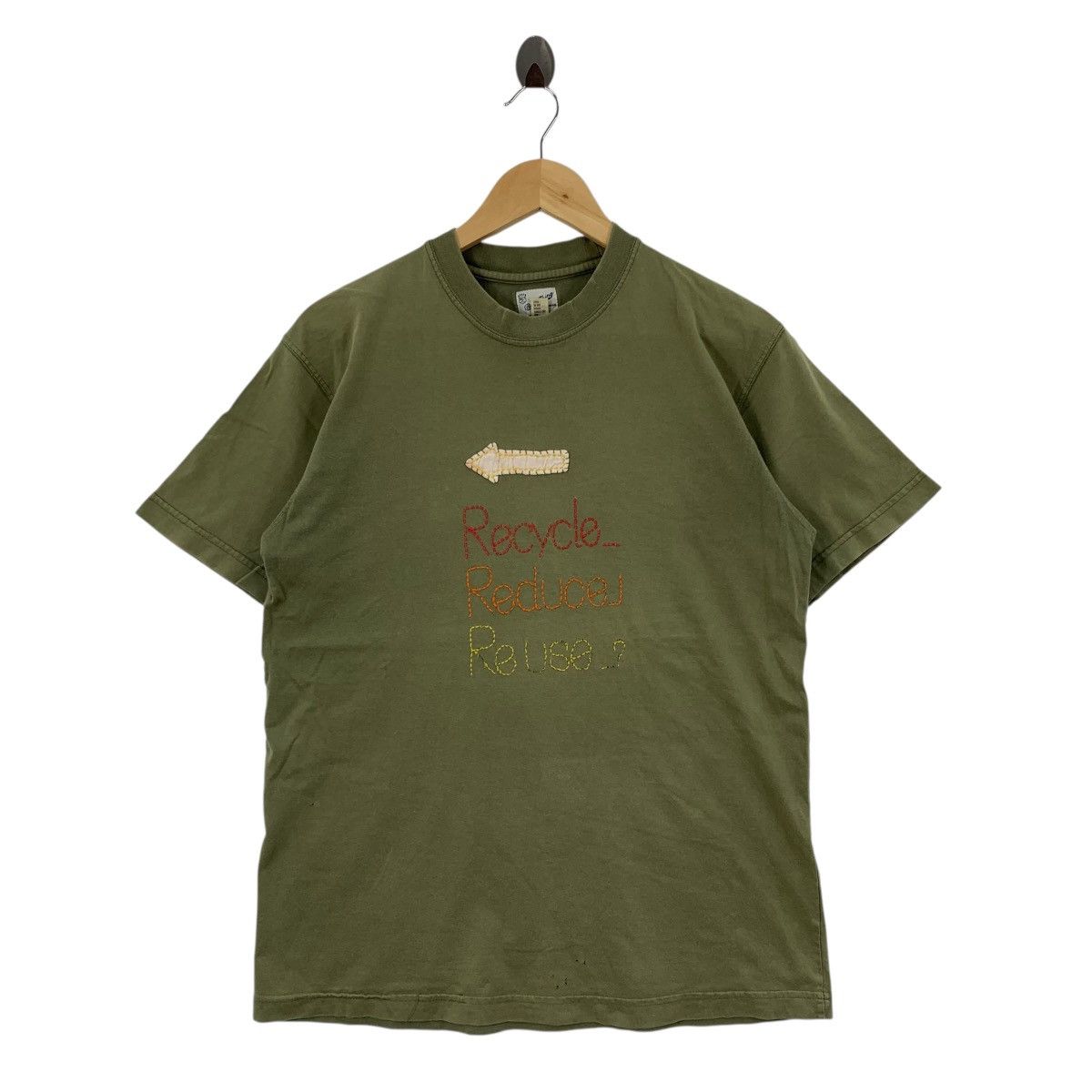 Vintage UNION MADE Real Thing Recycle Reduce Reuse Japanese Tshirt Size US M / EU 48-50 / 2 - 1 Thumbnail