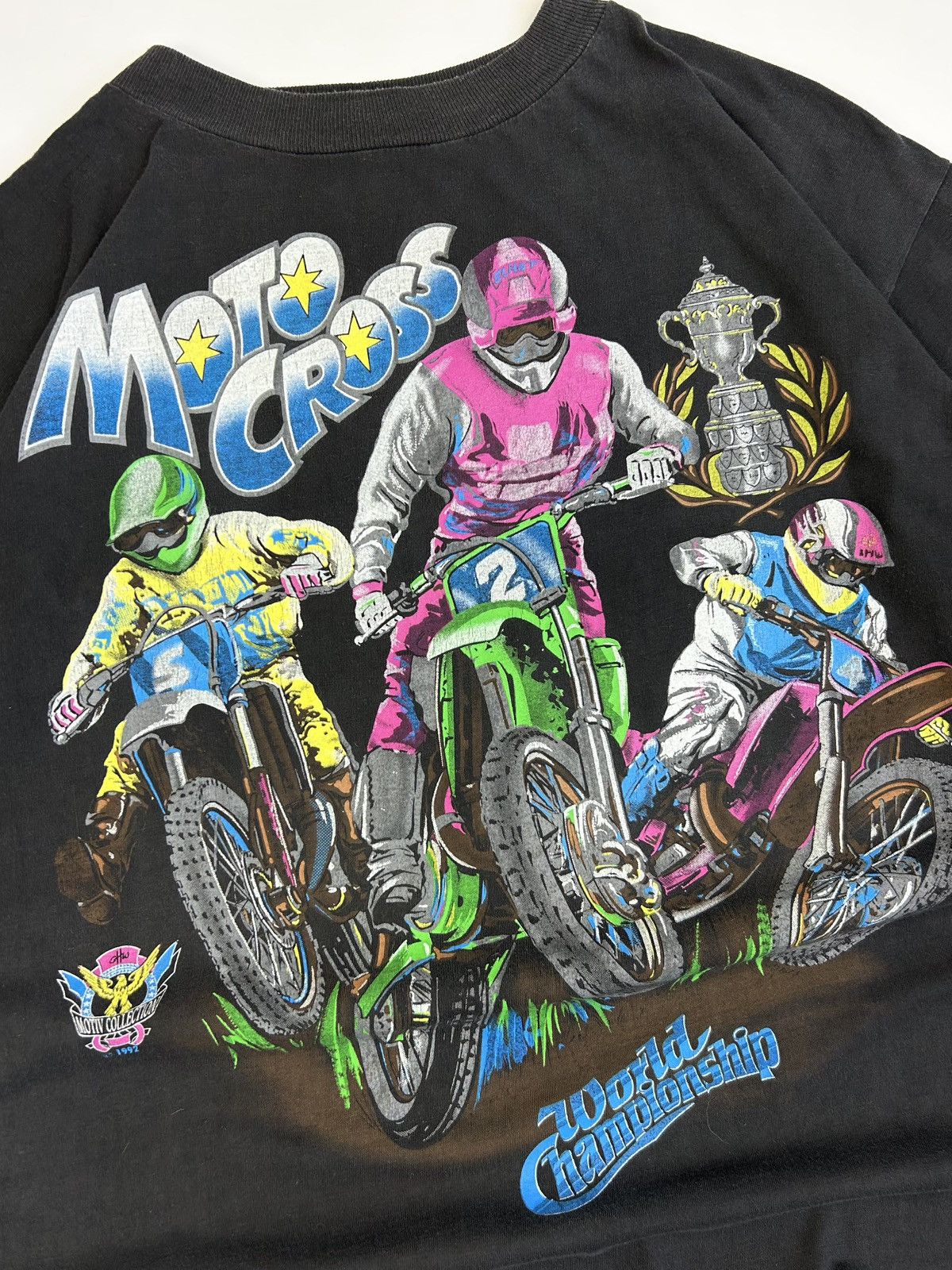 Vintage Vintage Moto Cross Tee World Championship 90s Size US L / EU 52-54 / 3 - 6 Thumbnail