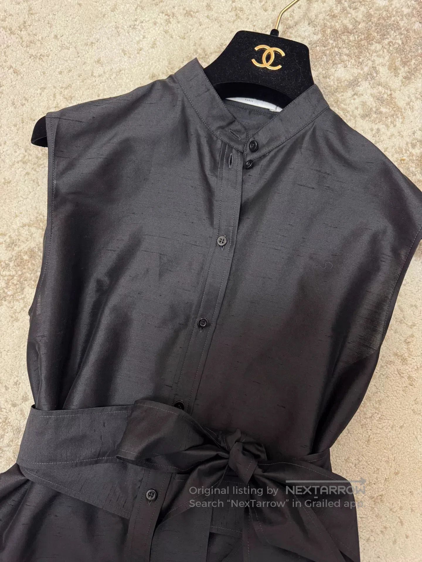 Dior elegant silk top with tie from Dior. Size M / US 6-8 / IT 42-44 - 2 Thumbnail