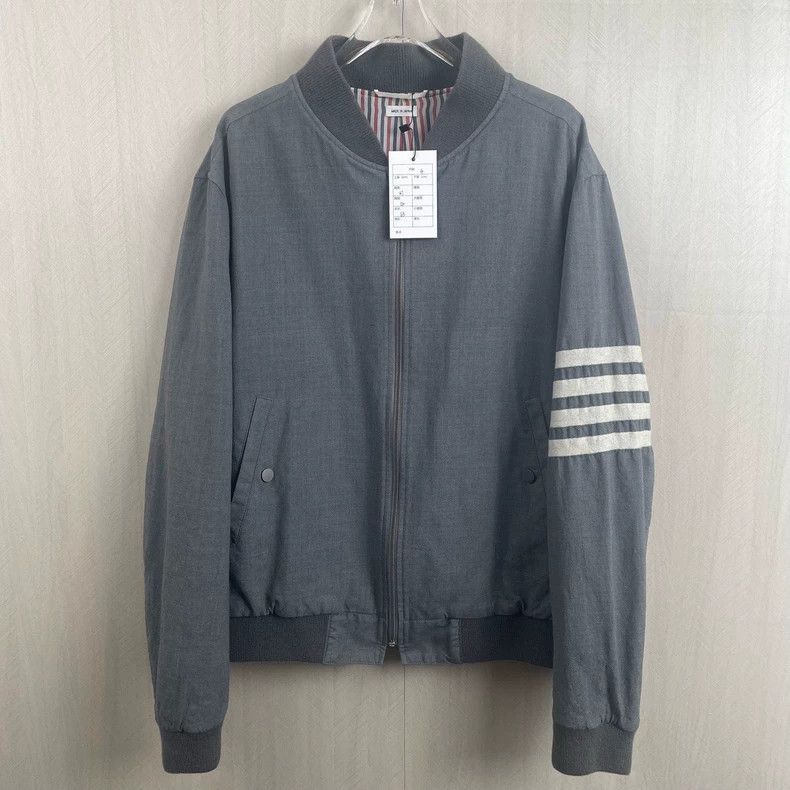 Thom Browne Thom Browne size4 Grey pilot jacket Size US XL / EU 56 / 4 - 1 Thumbnail