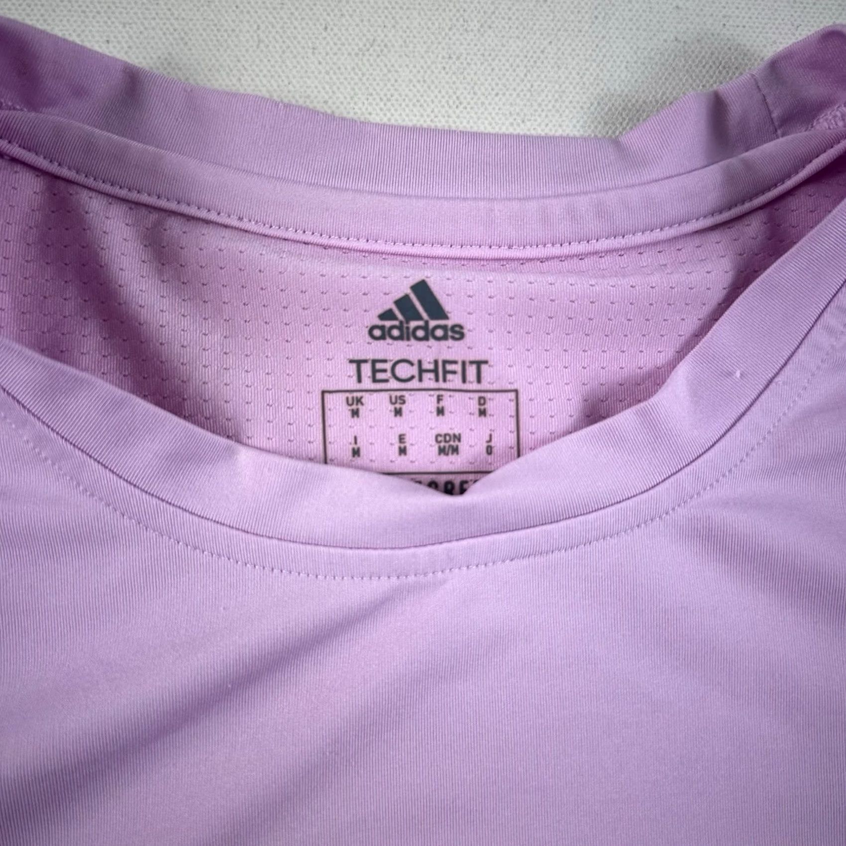 Adidas adidas Soccer Top LS Mens Medium Pink Active TechFit Stretch Training TF Futbol TF Compression Soccer Size US M / EU 48-50 / 2 - 7 Thumbnail