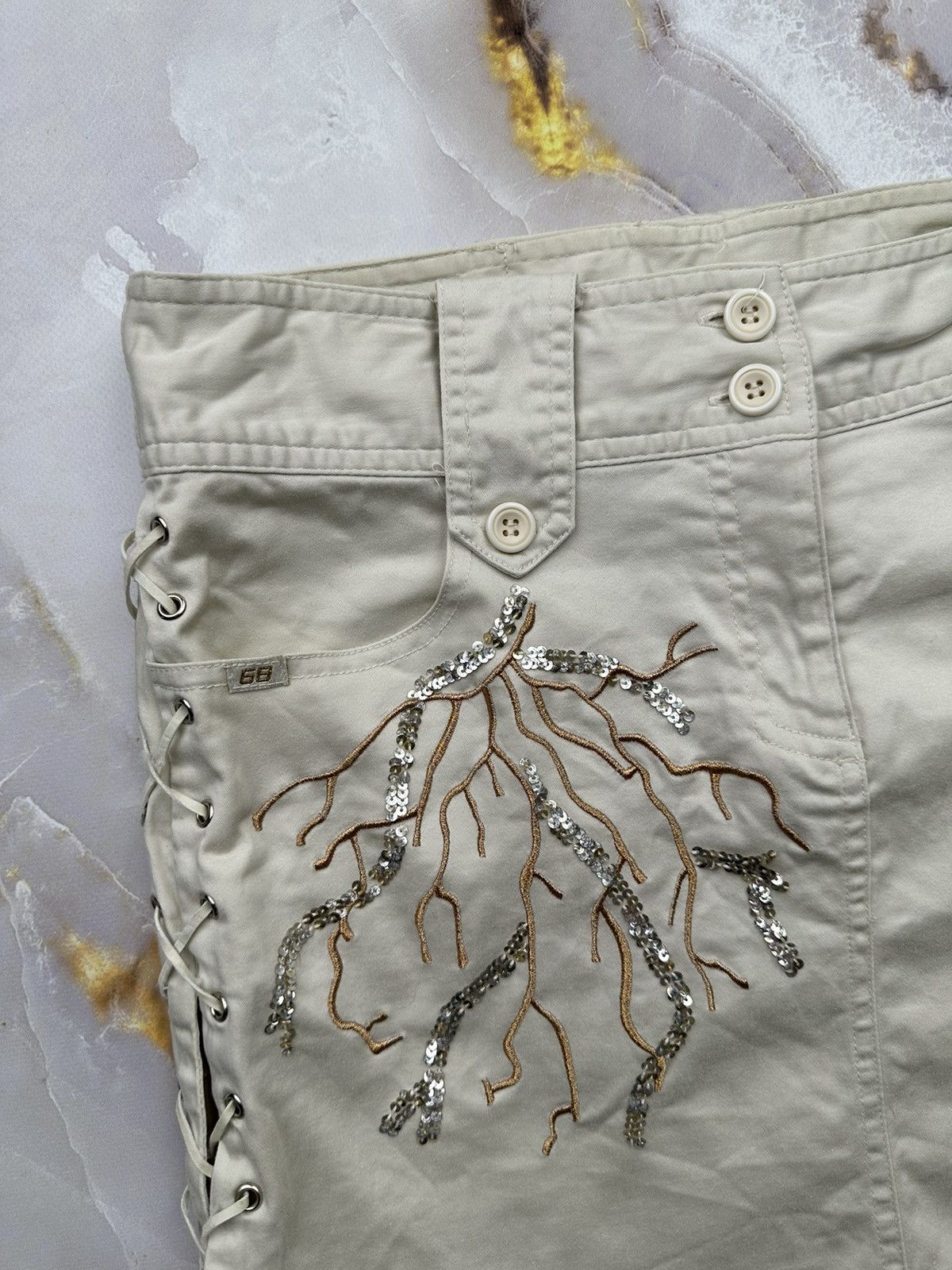 Japanese Brand Vintage Mini Skirt Size 26" / US 2 / IT 38 - 2 Thumbnail