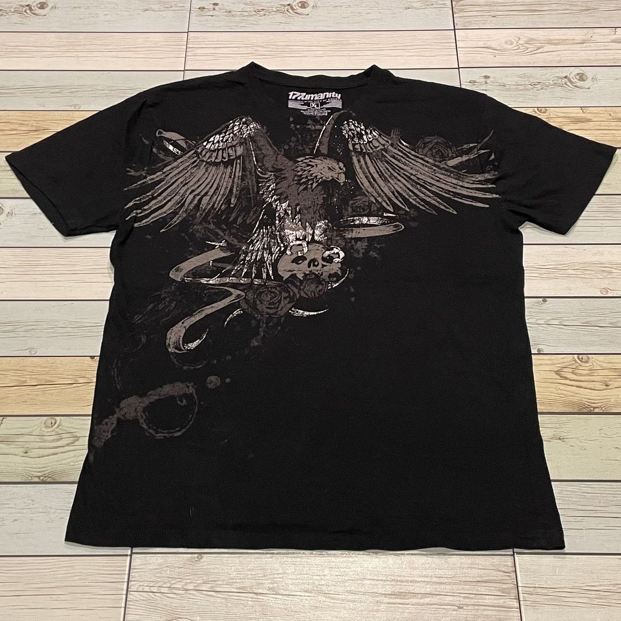 Affliction × Ed Hardy × Tapout Rare Wings Cross Tee Y2K Affliction Style Size US L / EU 52-54 / 3 - 1 Thumbnail