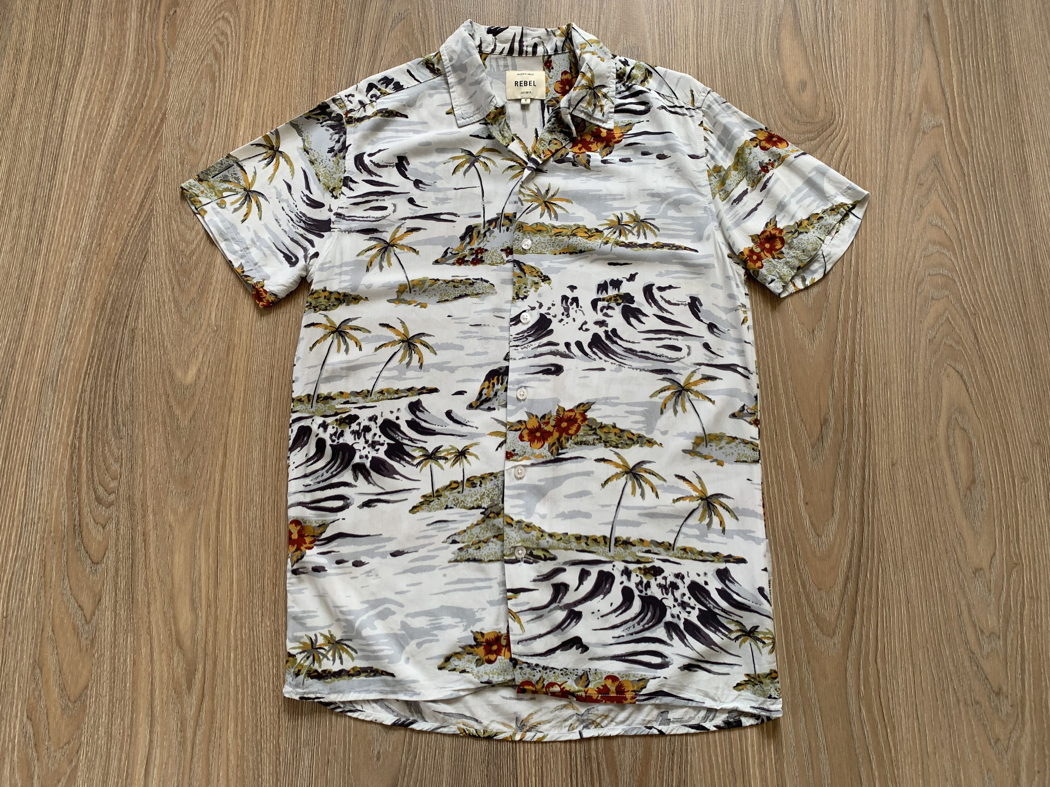 Rebel8 Rebel Printed Hawaiian Shirt Size US S / EU 44-46 / 1 - 2 Thumbnail