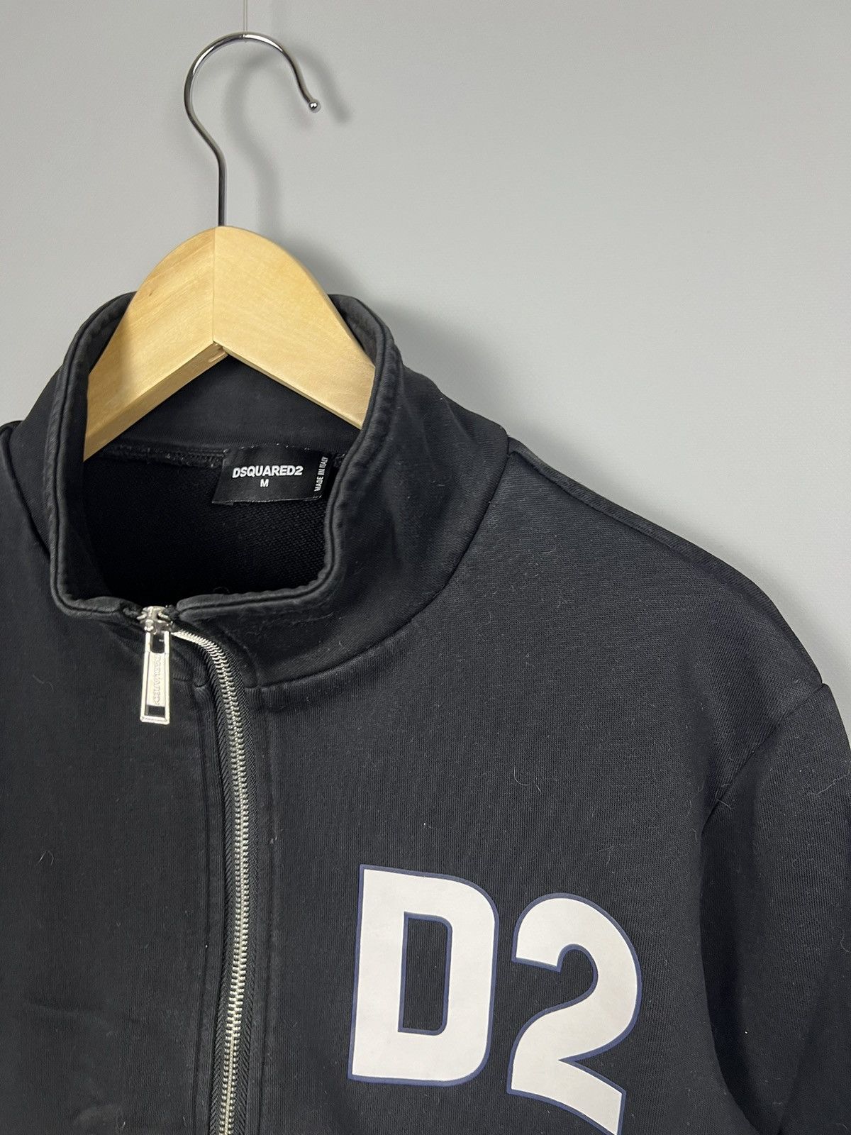 Dsquared2 Dsquared2 Zip Up Sweatshirt Black Faded tracktop big logo Size US M / EU 48-50 / 2 - 4 Thumbnail
