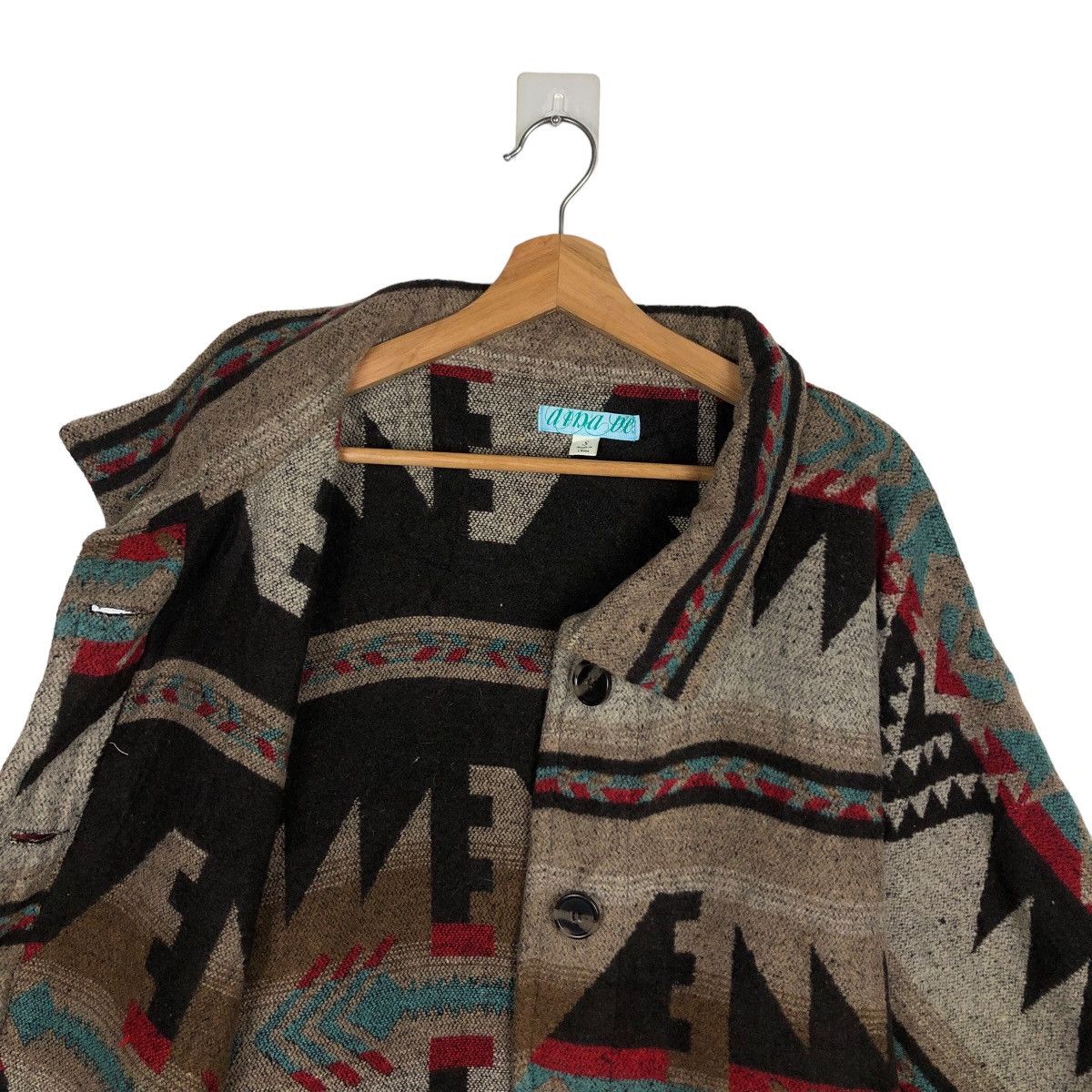 Japanese Brand VINTAGE WOOL NAVAJO AZTEC DESIGN JACKET JAPAN Size US S / EU 44-46 / 1 - 9 Thumbnail