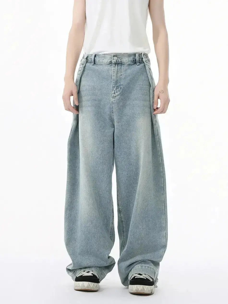 Japanese Brand Retro loose wide leg casual jeans Size US 32 / EU 48 - 6 Thumbnail