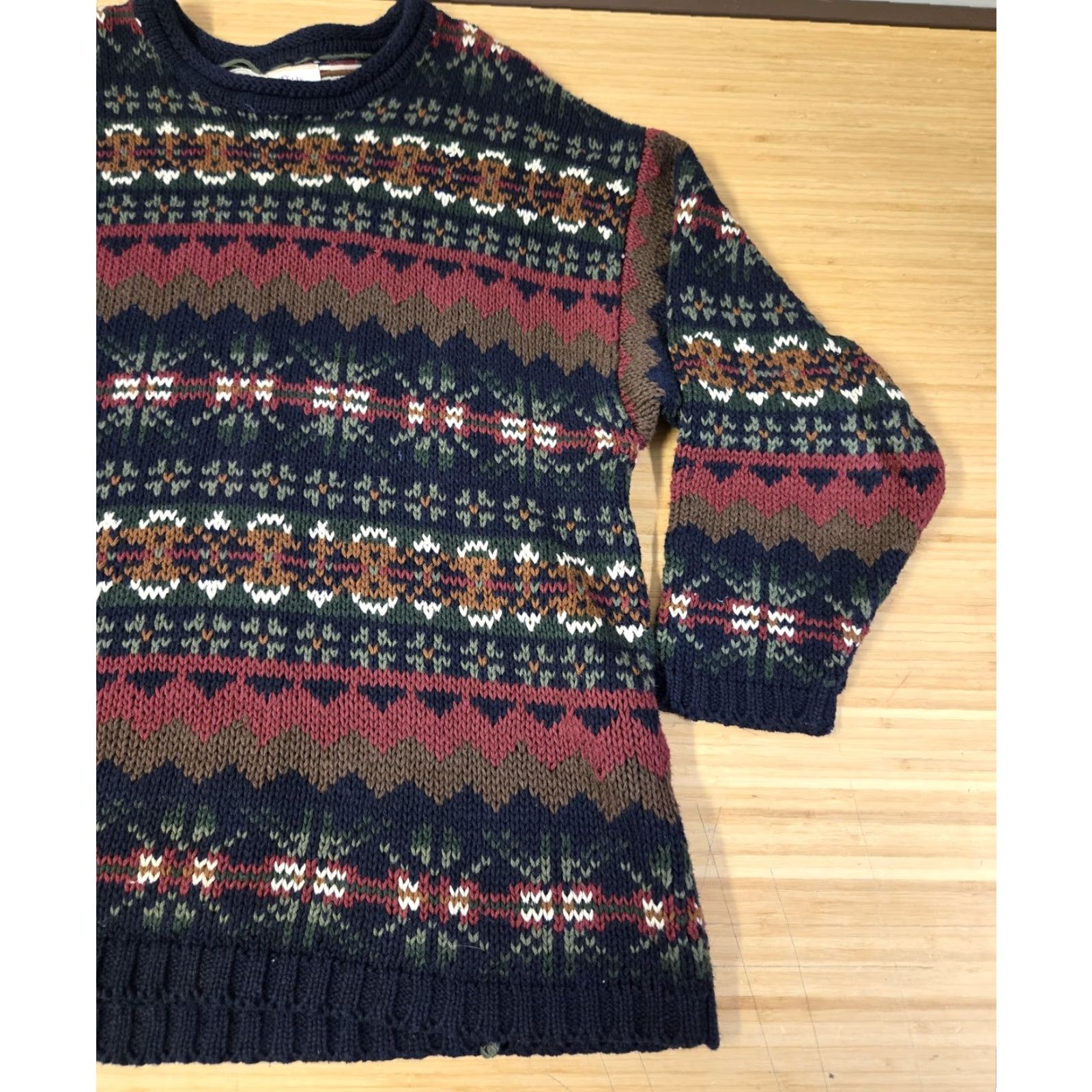 Vintage **Vintage 90s County Seat Mens XL Navy Fair Isle Ramie Cotton Sweater** User: Vintage County Seat Mens XL Navy Fair Isle Ramie Cotton Sweater Size US XL / EU 56 / 4 - 2 Thumbnail