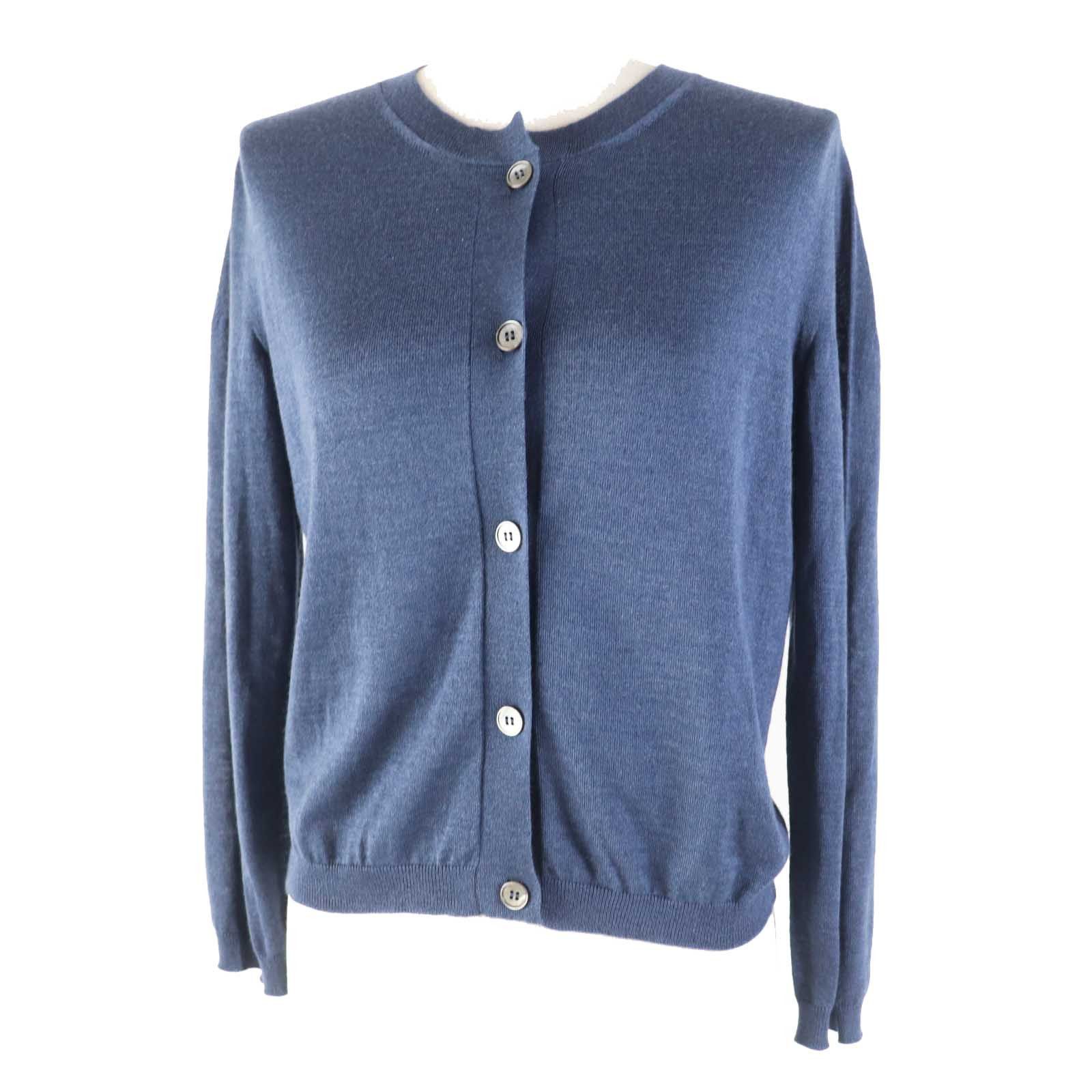 Jil Sander Jil Sander JSPI754312 Wool Silk Knit Cardigan Others