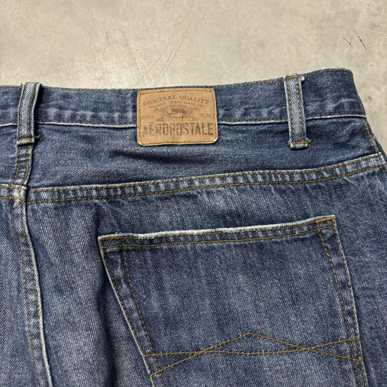 Japanese Brand × Vintage Crazy Vintage Y2K/2000s Baggy Grunge Dark Wash Skater Denim Jeans! Size US 38 / EU 54 - 7 Thumbnail