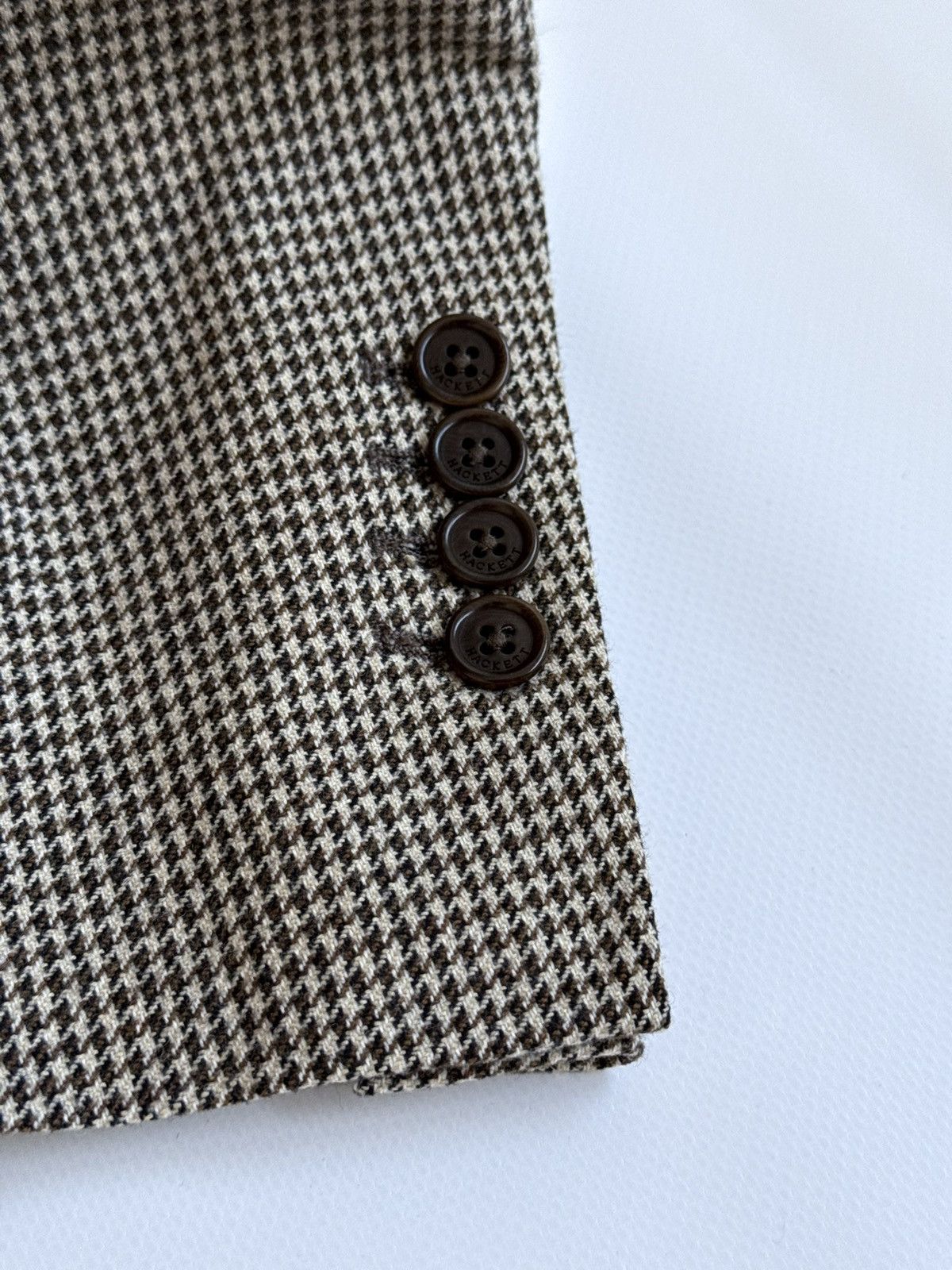 Hackett Hackett London Wool-Cotton Elbow Patch Blazer Jacket Size 40R - 4 Thumbnail