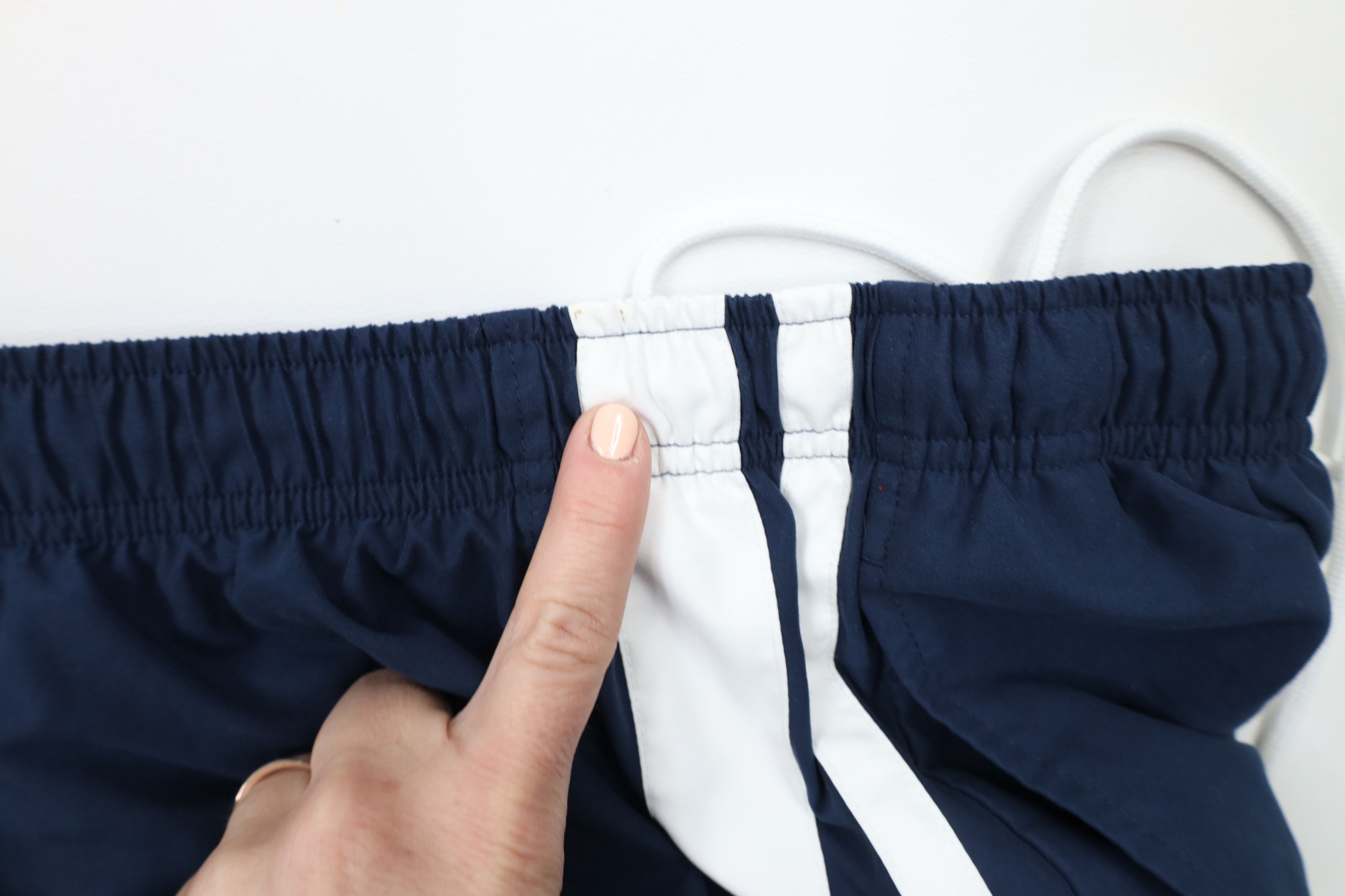 Nike × Vintage Vintage Y2K Nike Mini Swoosh Baggy Lined Cargo Shorts Blue Size US 36 / EU 52 - 14 Thumbnail