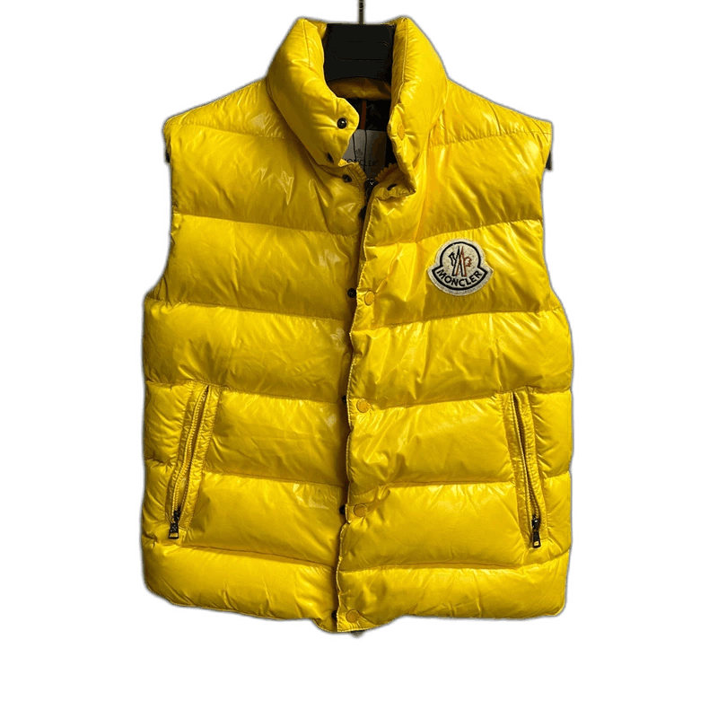 Moncler Moncler Yellow Logo Padded Vest for Sale Size XL / US 12-14 / IT 48-50 - 1 Thumbnail