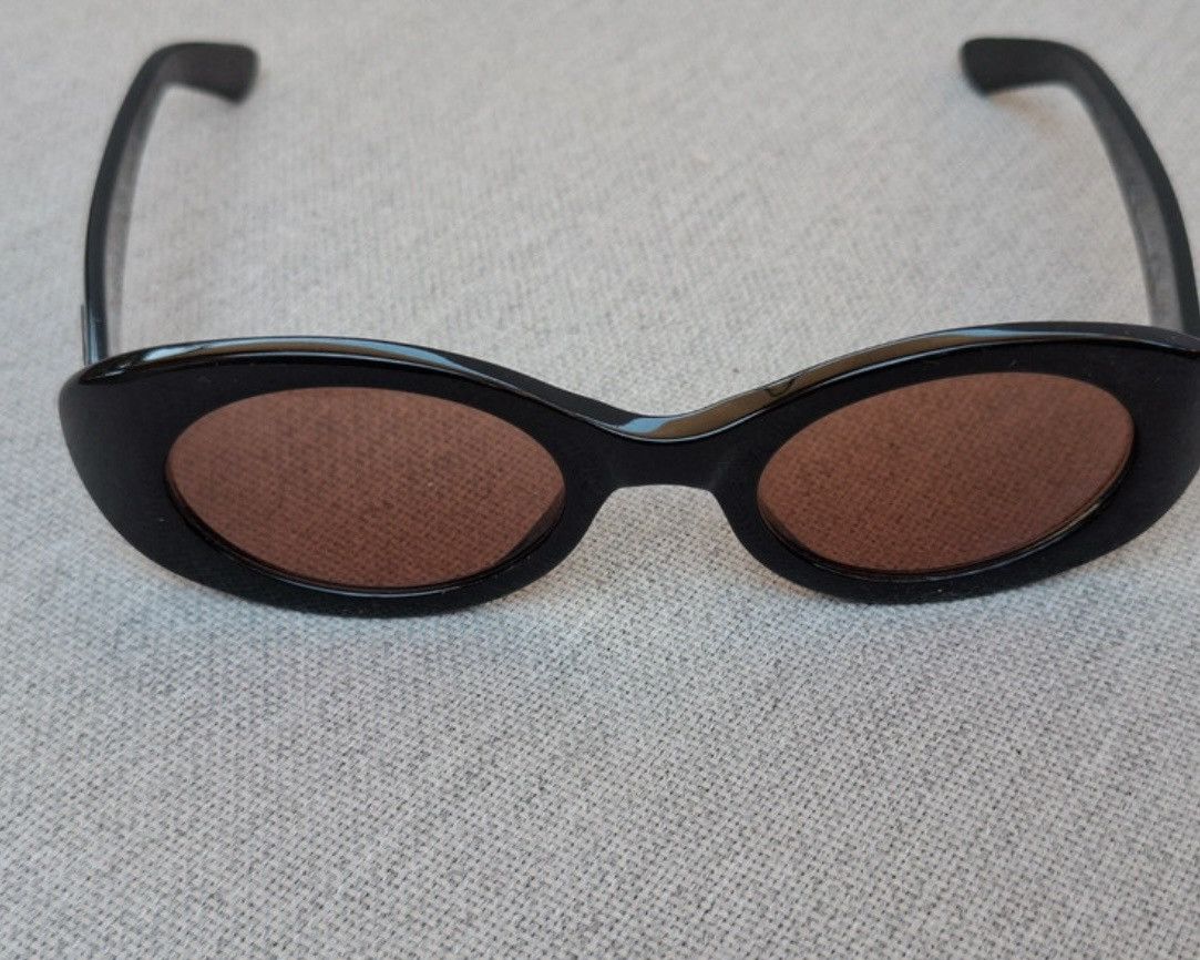 Gucci Gucci GG 2438/S Archive Oval Sunglasses Black Size ONE SIZE - 1 Thumbnail