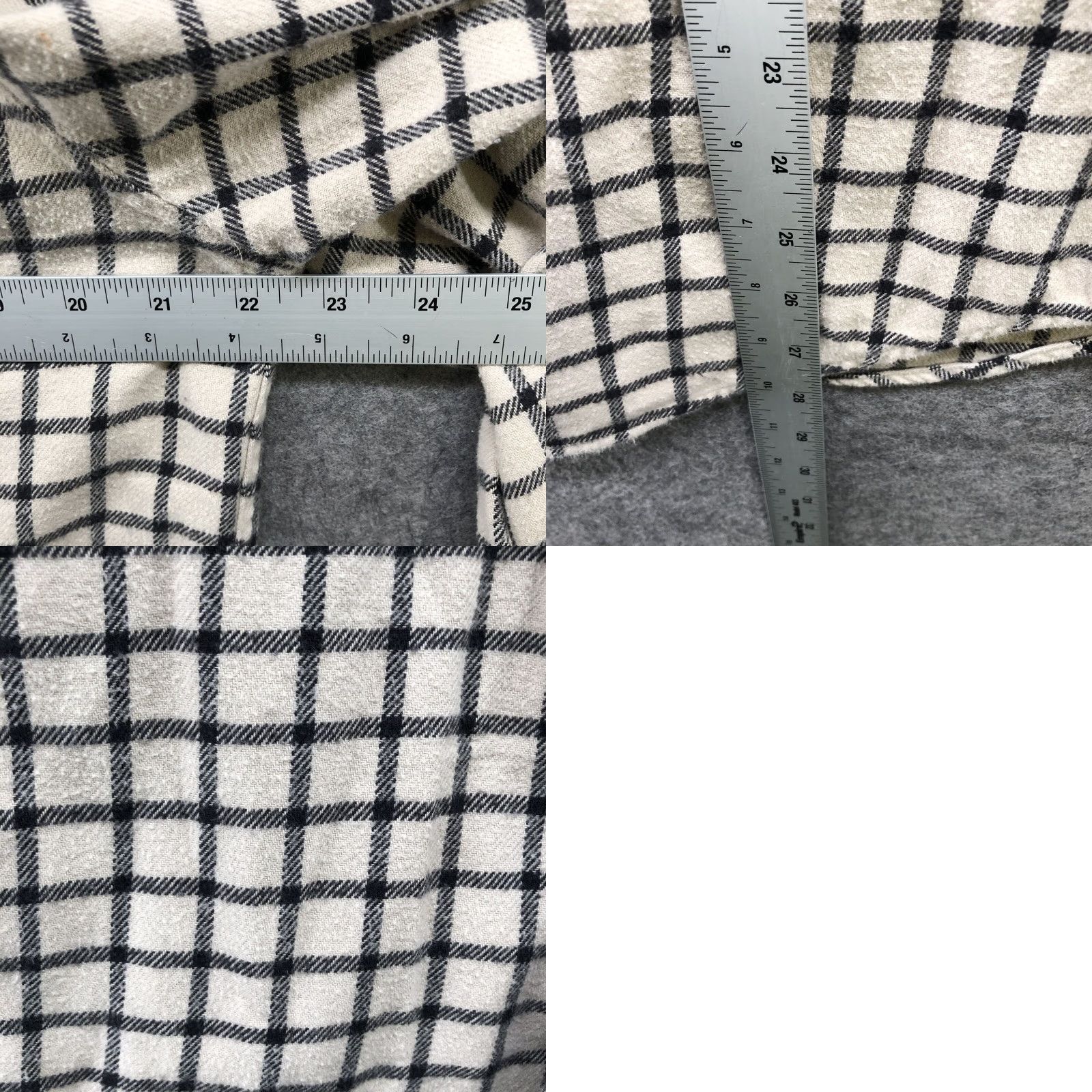 American Eagle Outfitters American Eagle Shirt Mens L Flannel Plaid Cream Black Grid Thick Shacket Button-Up Long Sleeve Chest Pockets Casual Workwear Fall Winter Vintage No Size US L / EU 52-54 / 3 - 8 Thumbnail