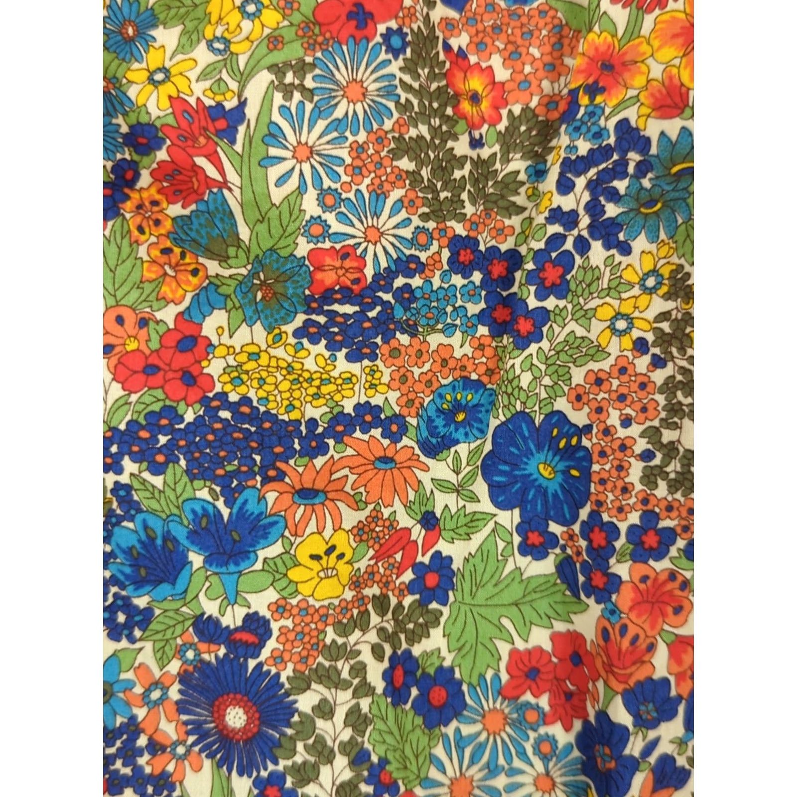 J.Crew J.CREW Cotton Poplin Top in Liberty Margaret Annie Floral Print Womens XXS Multicolor Flutter Sleeve Round Neck Casual Shirt Blouse Size XXS / US 00 / IT 34 - 2 Thumbnail