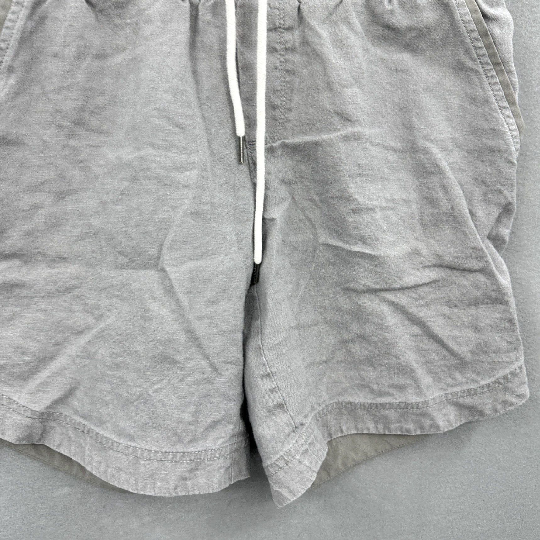 Athleta Athleta Womens Shorts 2 Gray Linen Beachside Elastic Waist Pockets Boho 90s Style Women's Size 2 Adults Size 26" / US 2 / IT 38 - 2 Thumbnail