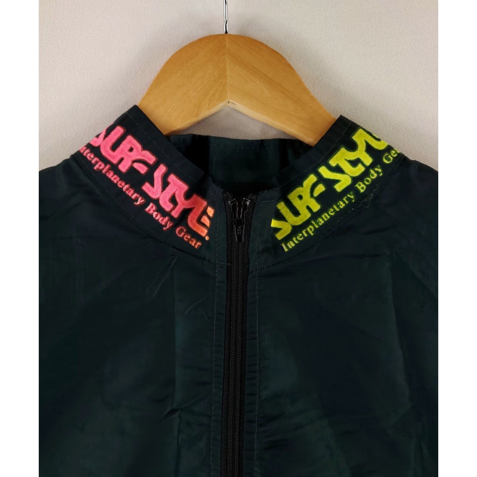 Vintage VINTAGE Surfstyle 1/4 Zip Pullover Jacket VTG 80s 90s Iridescent Spellout Mens One Size Green Jacket Mens Size US M / EU 48-50 / 2 - 3 Thumbnail