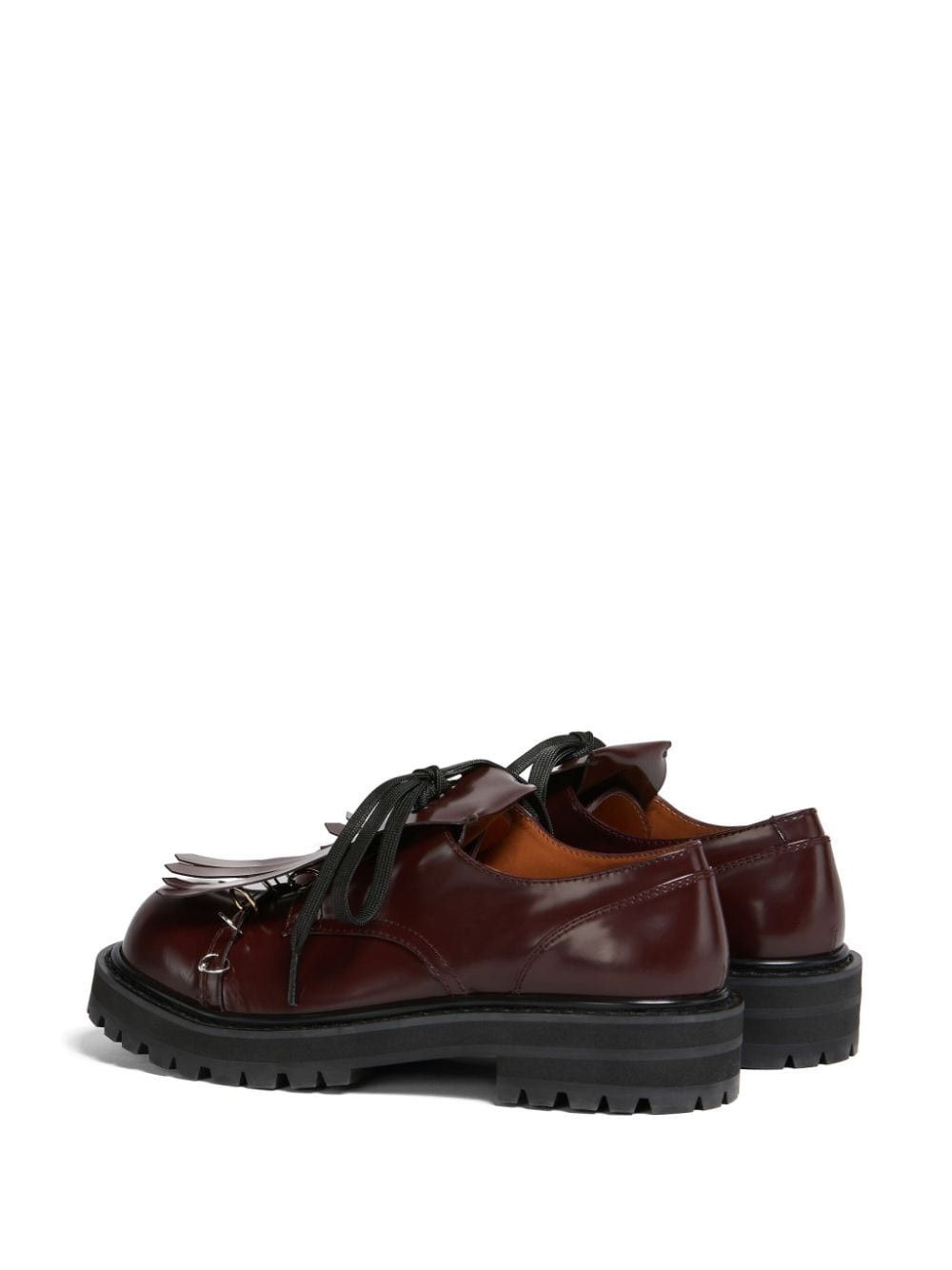 Marni o1f1d3z0525 Tassel-Detail Lace-Up Shoes in Bordeaux Size US 8 / IT 38 - 3 Thumbnail