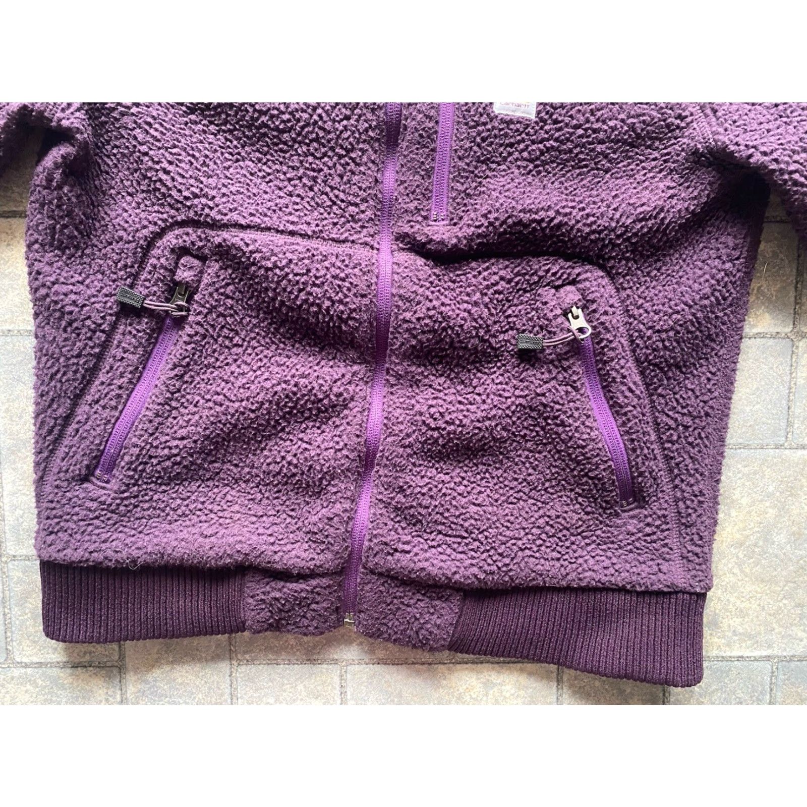 Carhartt Carhartt Jacket Womens XS Purple Sherpa Fleece Full Zip 103913-W Relaxed Fit Women Jacket Size XS / US 0-2 / IT 36-38 - 3 Thumbnail