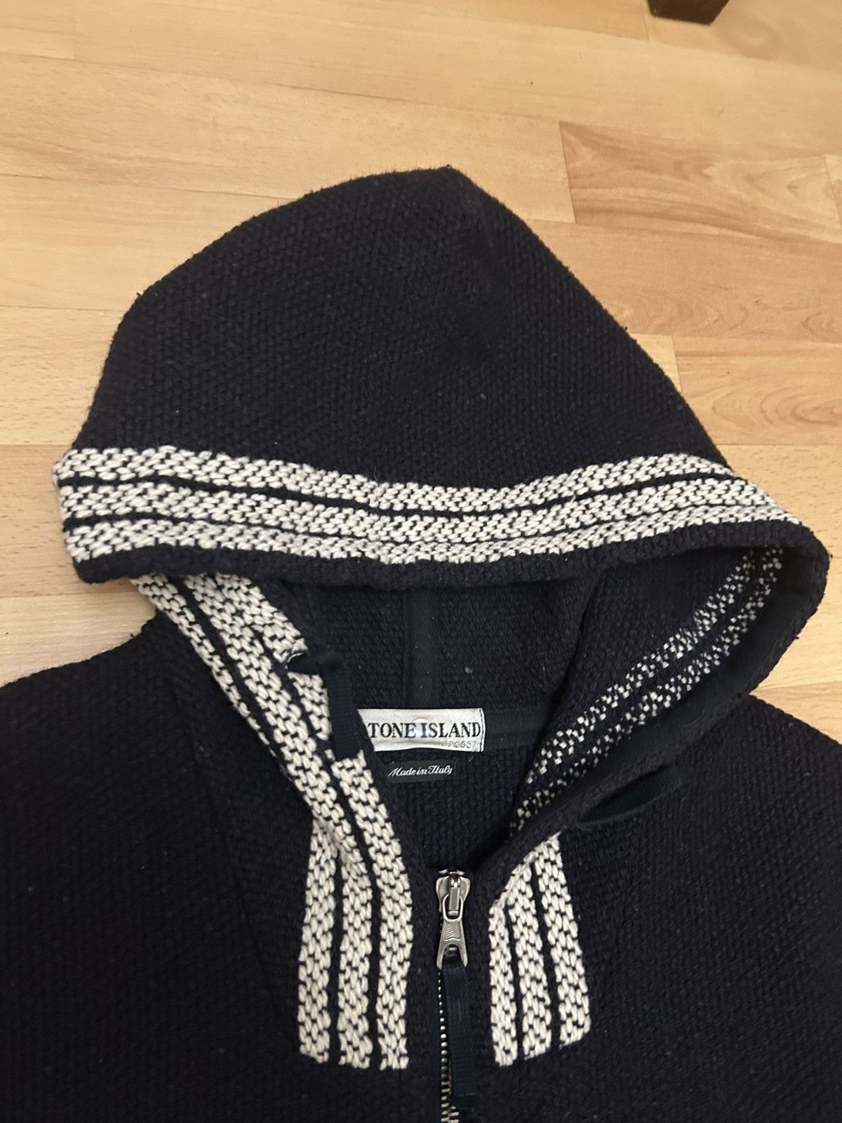 Stone Island Stone Island zip-up knit hoodie Paul Harvey/2001AW Size US L / EU 52-54 / 3 - 5 Thumbnail