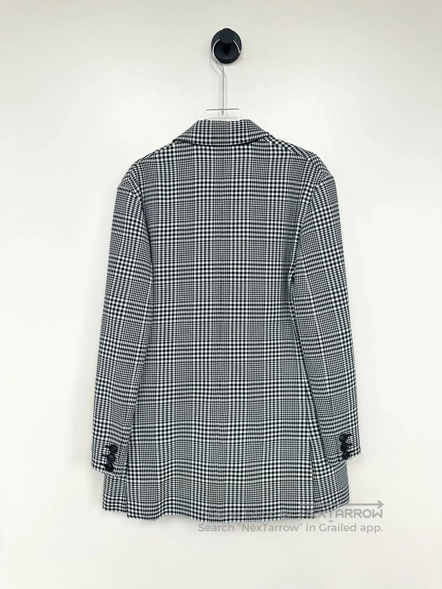Burberry Burberry Black and White Houndstooth Printed Lapel Wool Bl Size XS / US 0-2 / IT 36-38 - 2 Thumbnail