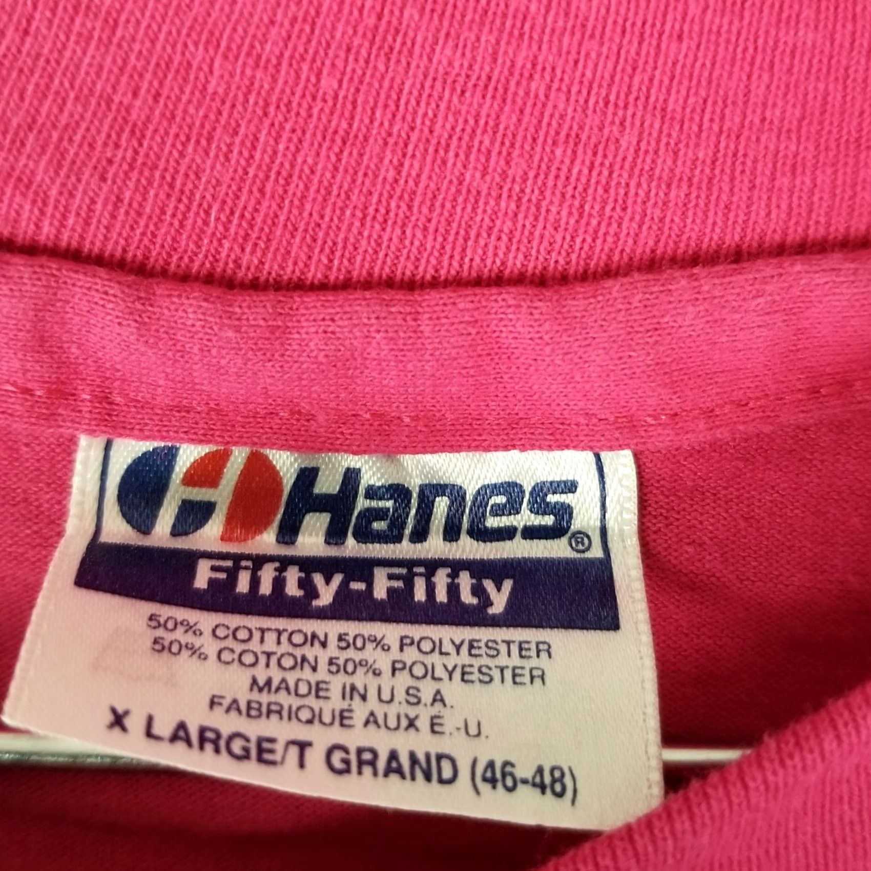 Hanes VINTAGE Hanes T-Shirt Unisex Adults XL Pink 2 Sided Graphic USA Caveman Drag 'er Inn Oregon Caveman USA Grunge Hip Hop Animals Dad Modern Casual Shirt Size US XL / EU 56 / 4 - 3 Thumbnail