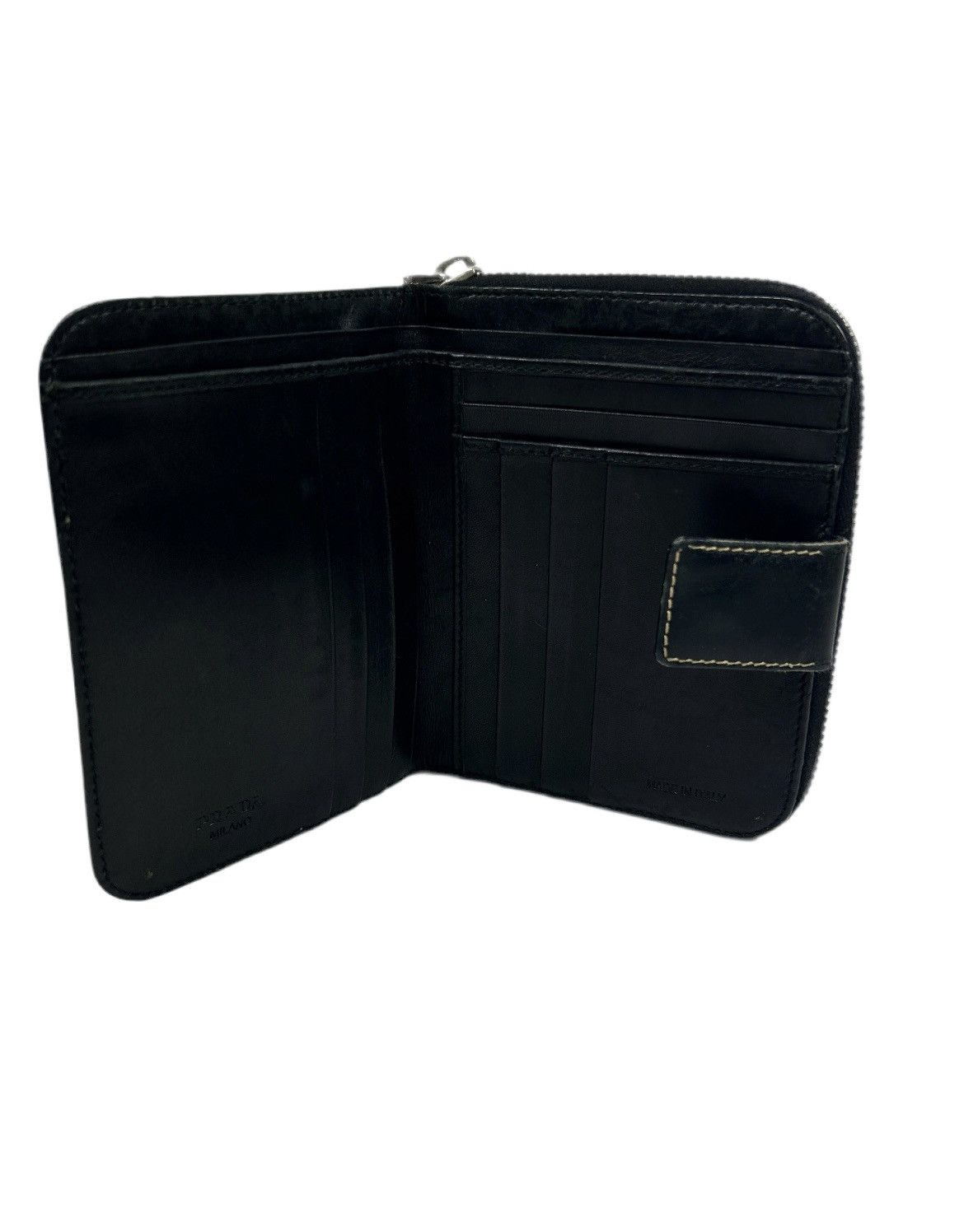 Prada Prada Jacquard Leather Zippy Wallet Size ONE SIZE - 4 Thumbnail